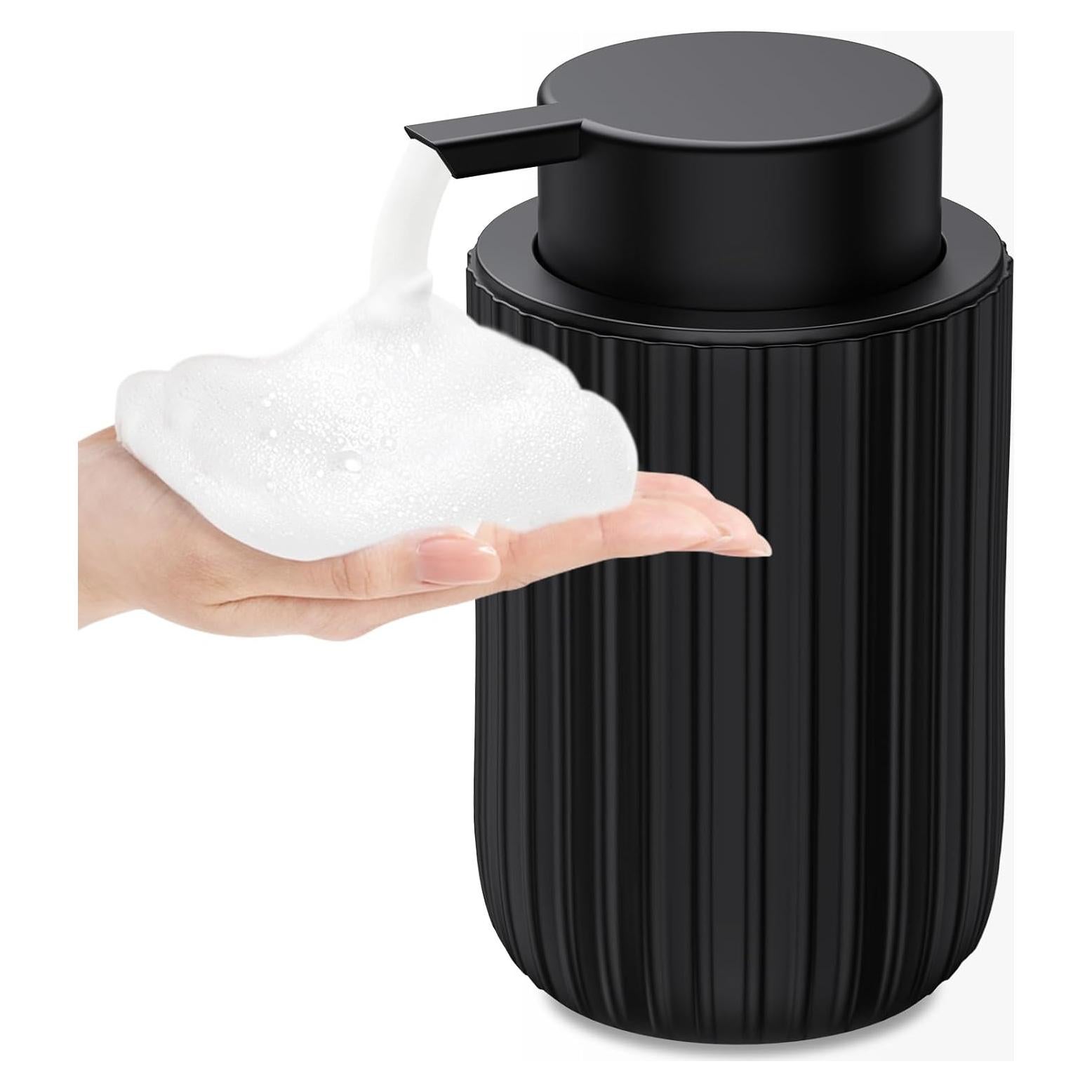 Dispensador de Jabón Espumoso Cerámica Dlirho 355 ml Negro