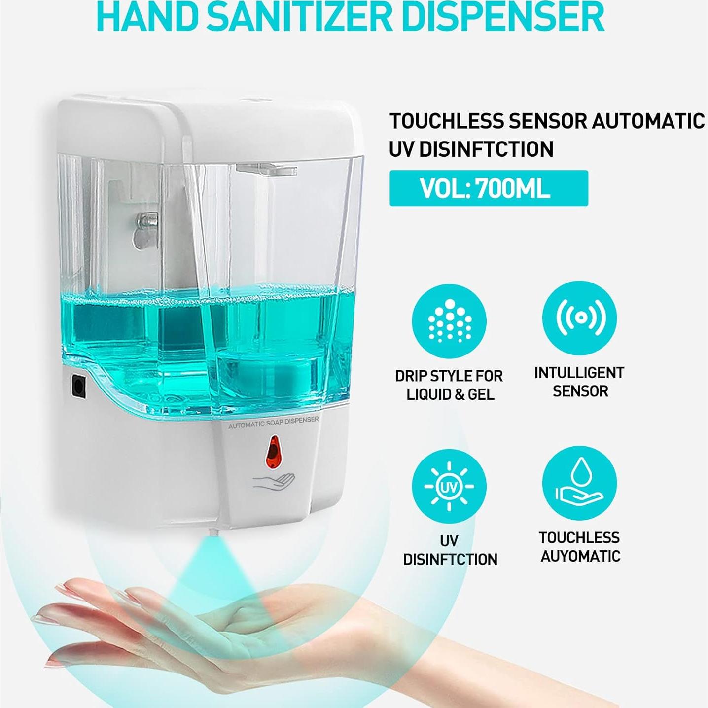 Dispensador Automático de Desinfectante de Manos 700ml Jewaytec