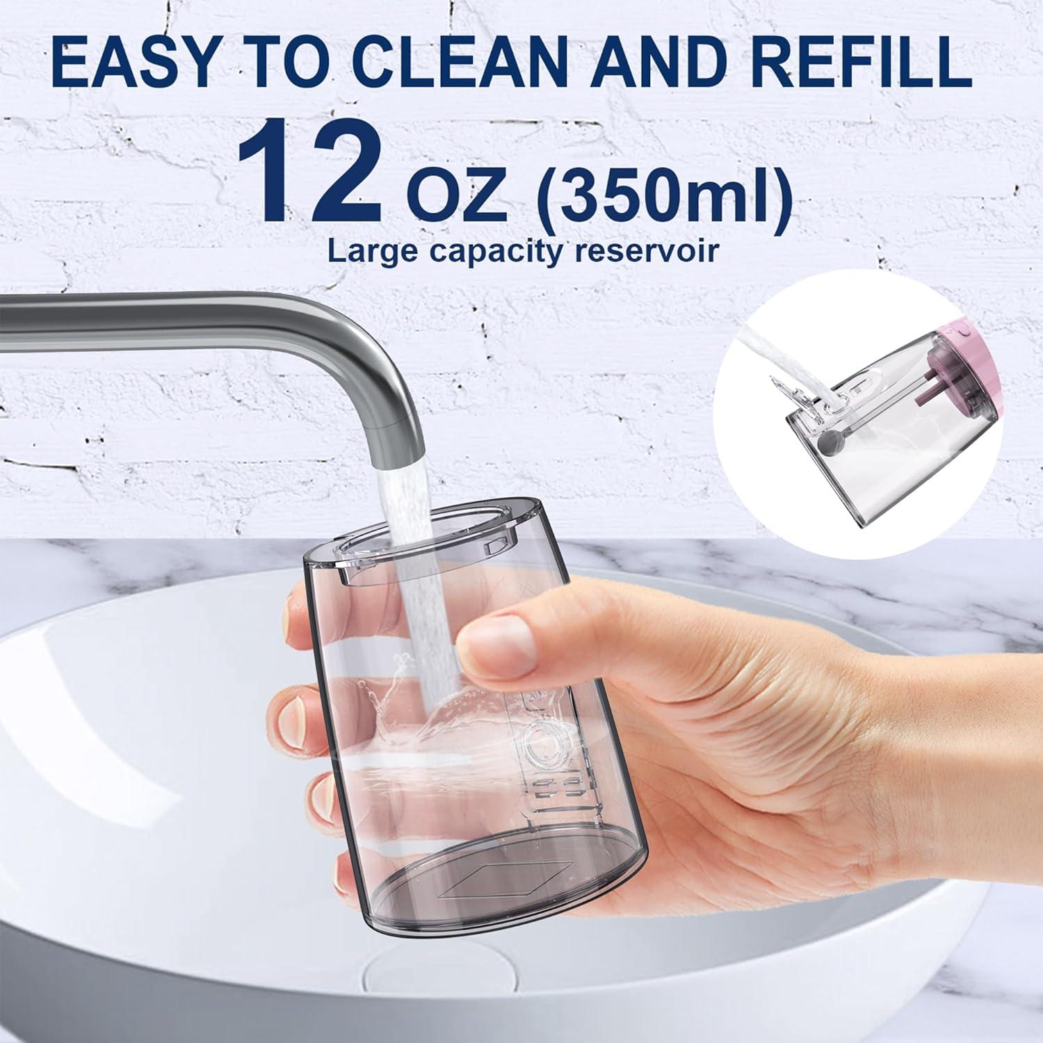 Irrigador Dental Inalámbrico MOCEL 350ml 5 Modos Rosa