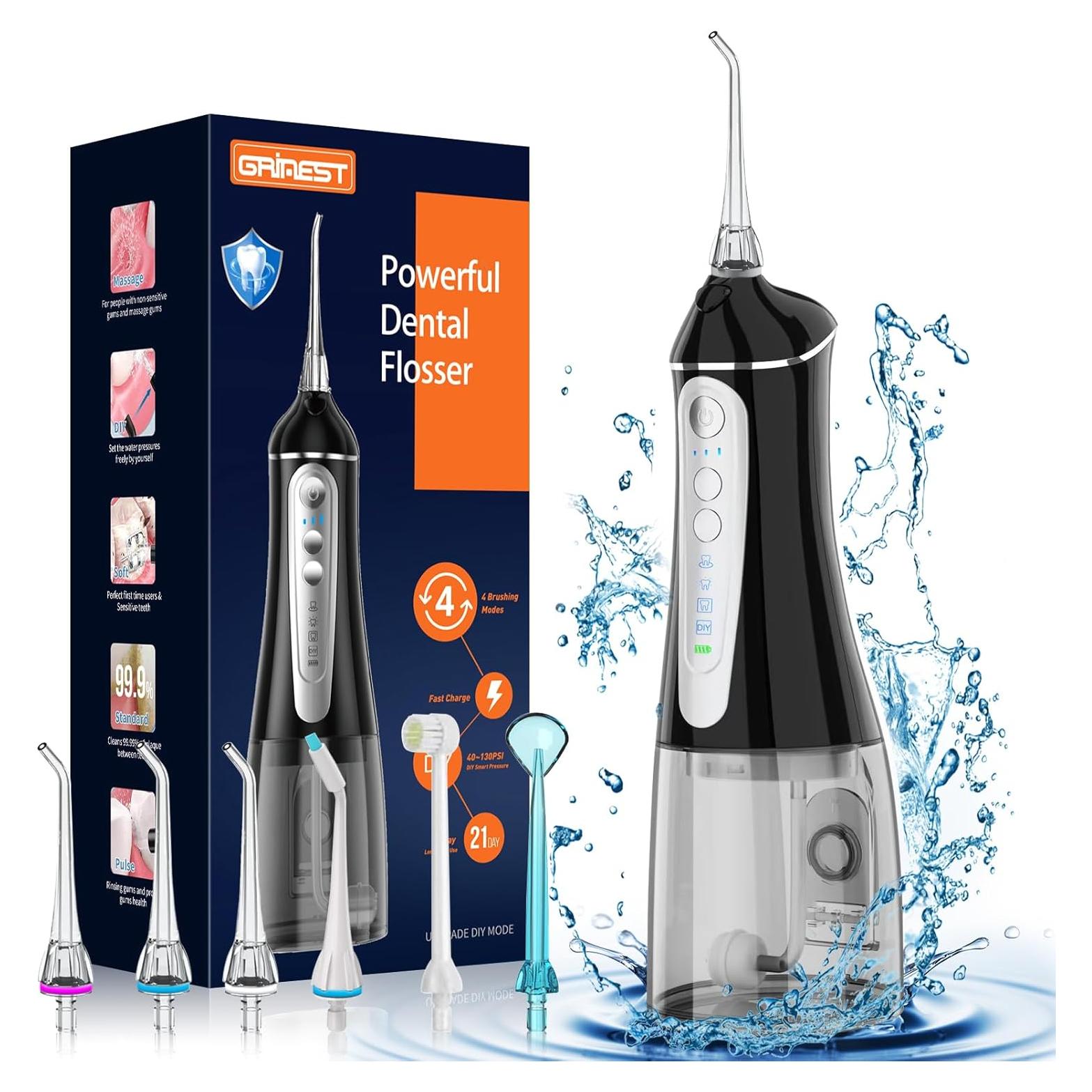 Irrigador Oral Inalámbrico Grinest FL-V35 4 Modos IPX7 320ml