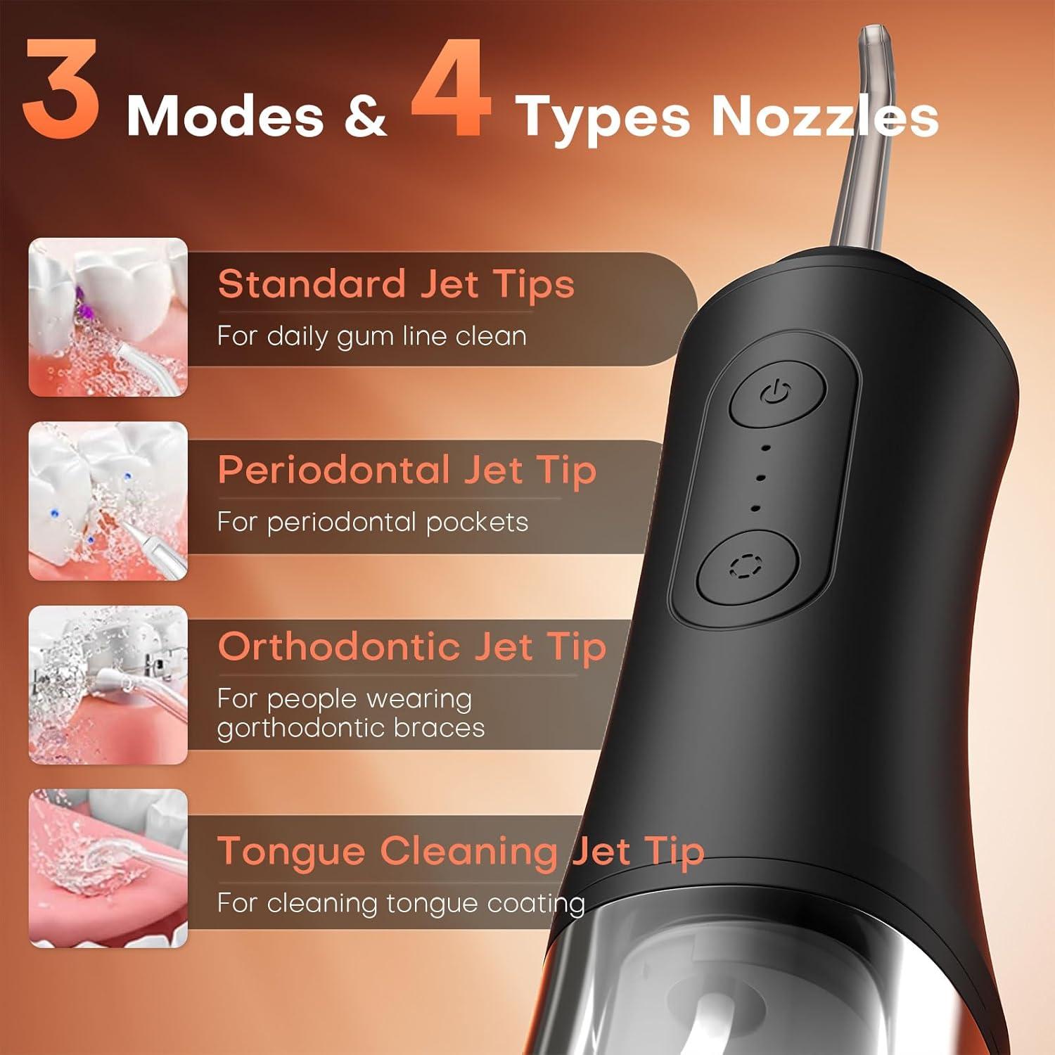 Irrigador Oral Inalámbrico OKALA EFS 300ml IPX7 Recargable