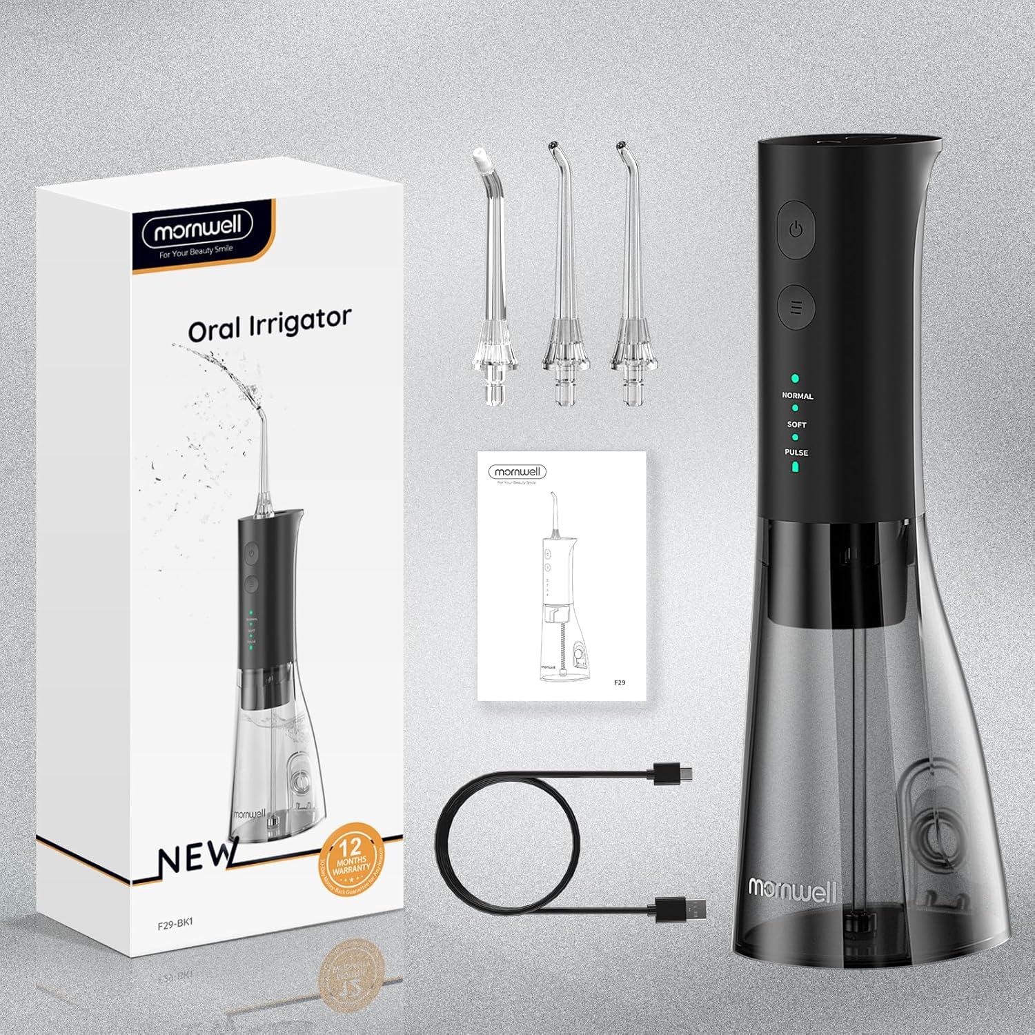 Hilo Dental Inalámbrico Mornwell F29, 300ml, Recargable USB