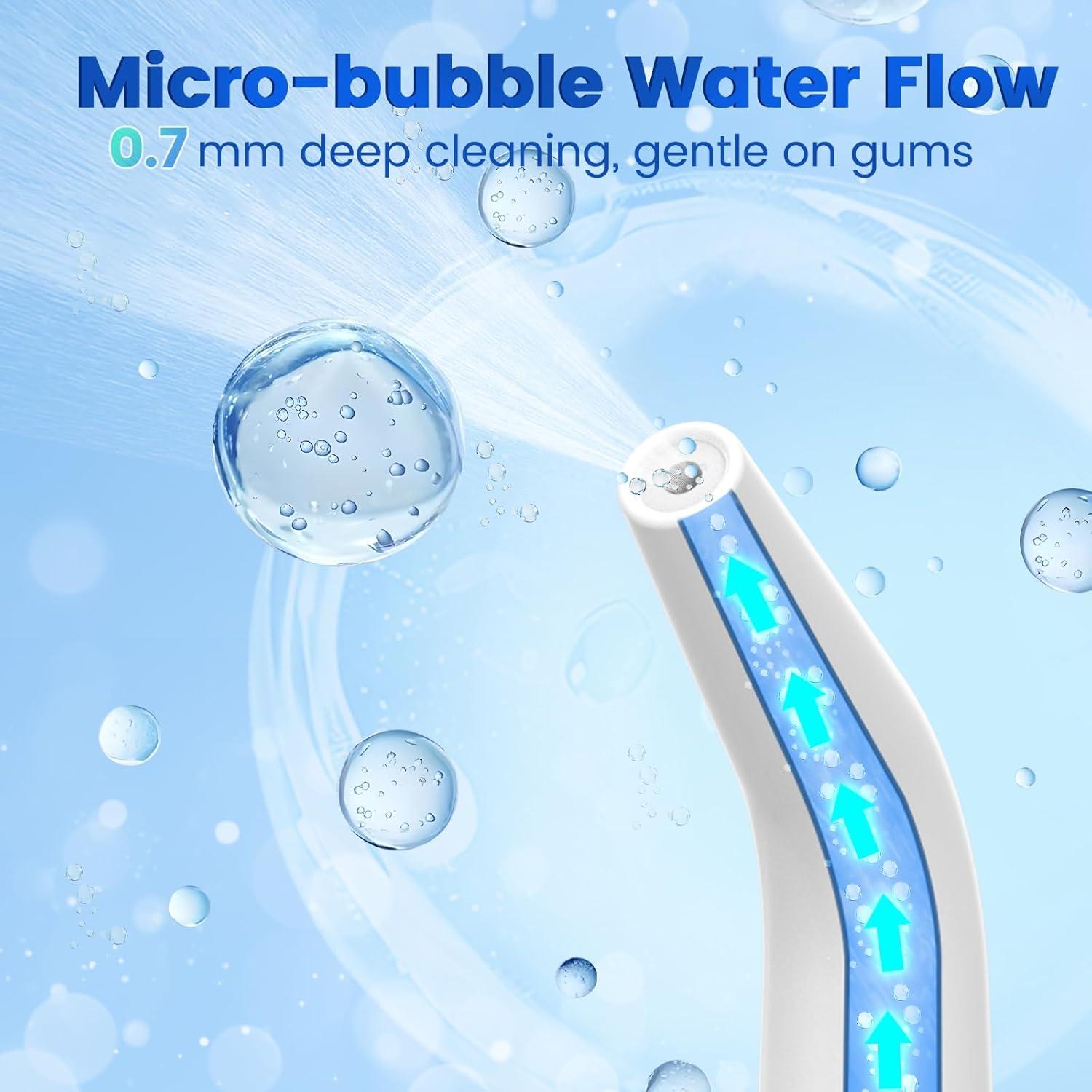 Irrigador Dental Portátil WellLeo C103 con 5 Puntas y IPX7