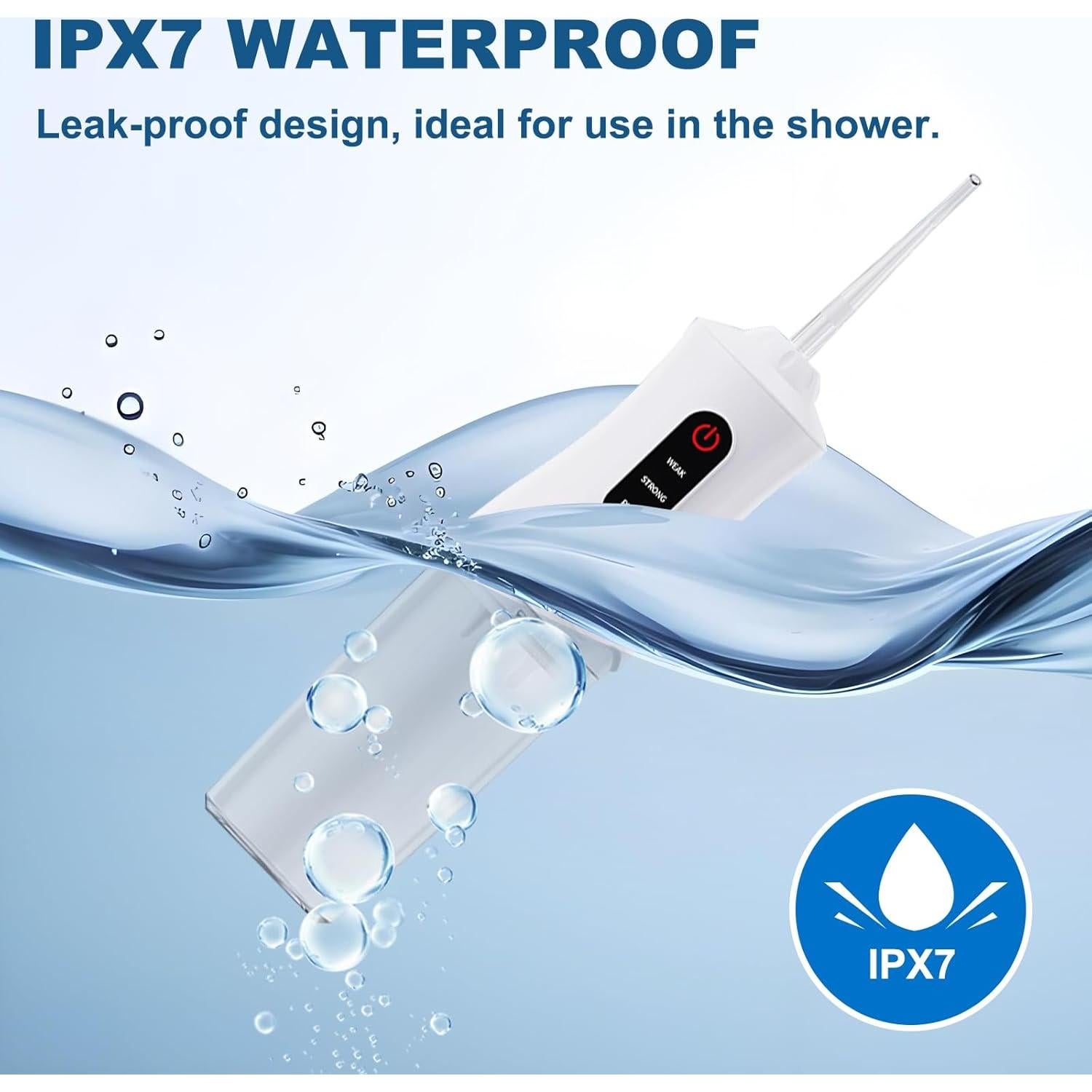 Irrigador Dental Eléctrico Portátil Enioem 6889 Blanco 80-120 PSI