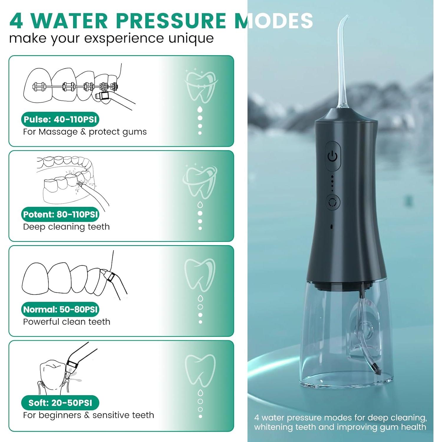 Irrigador Oral Portátil UBROBO W1 - Hilo Dental de Agua 265ml