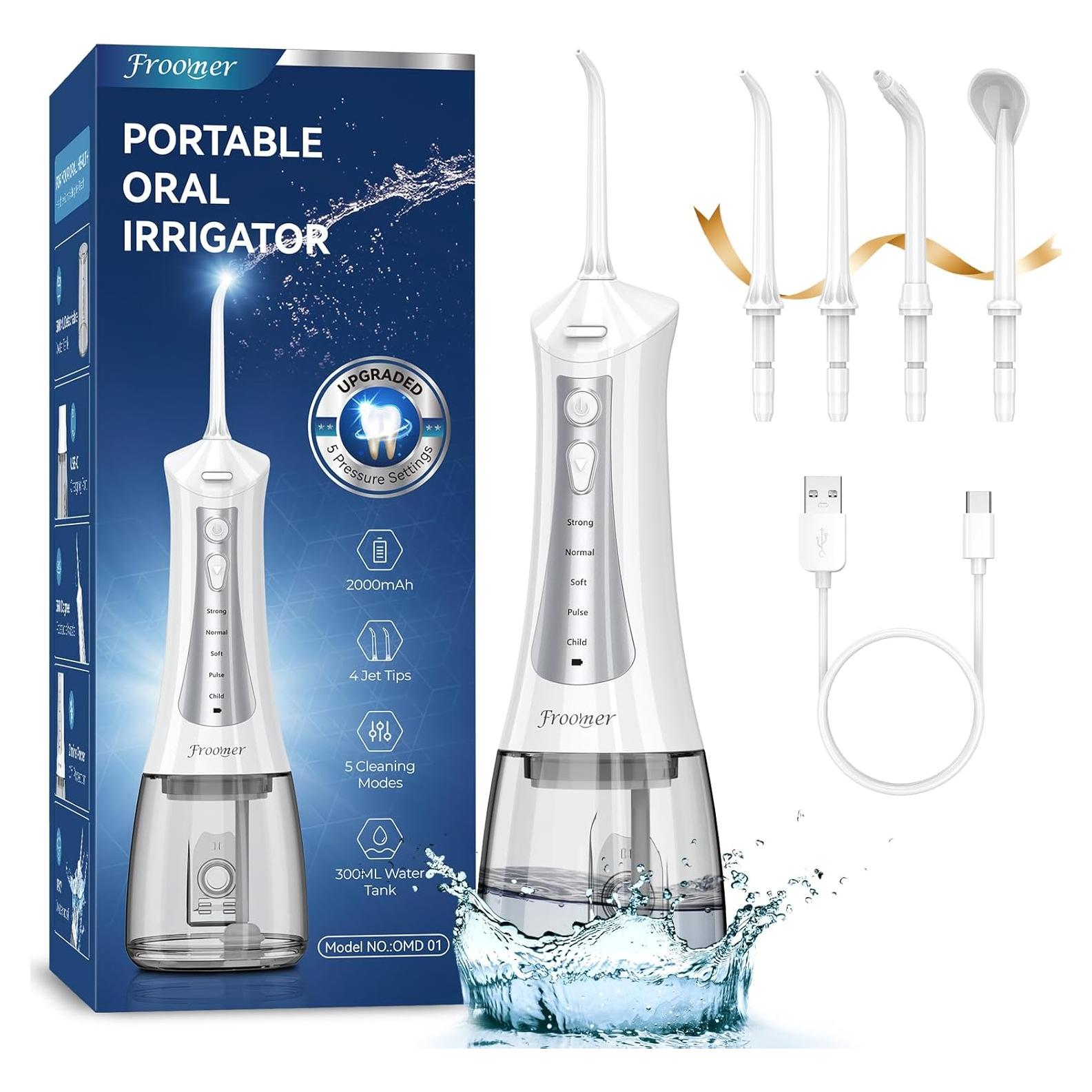 Irrigador Dental Inalámbrico Froomer OMD01 300ml 5 Modos IPX7