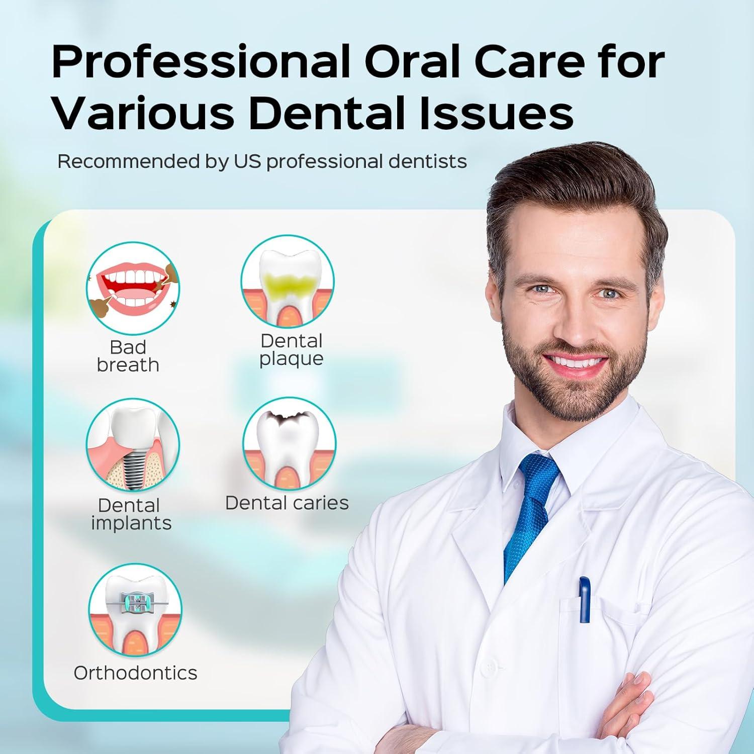 Irrigador Dental COSLUS E2 Blanco - 2 Modos, 12 Presiones, 600ml