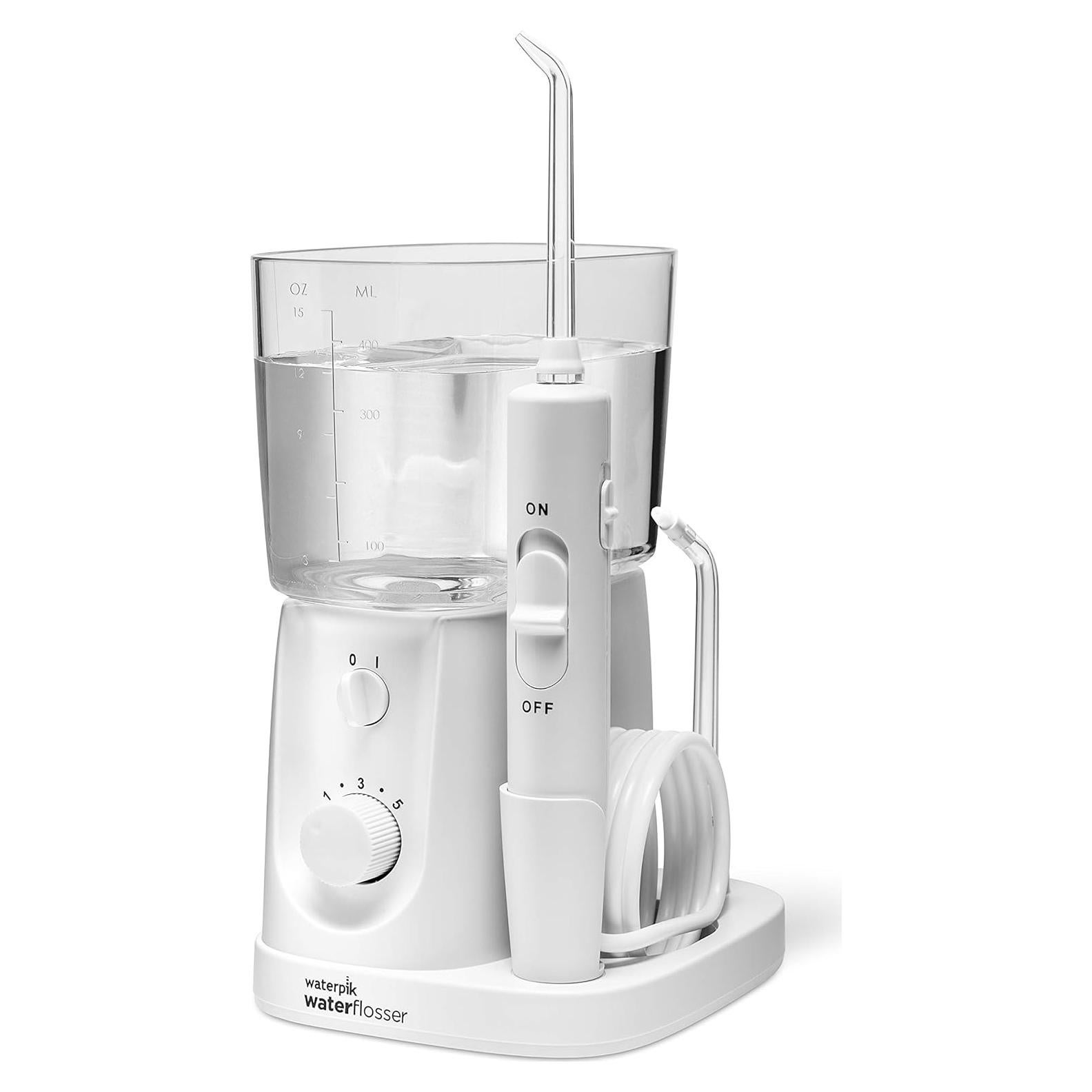 Hilo Dental Eléctrico Waterpik Nano Plus WP-320, Portátil, 4 Puntas