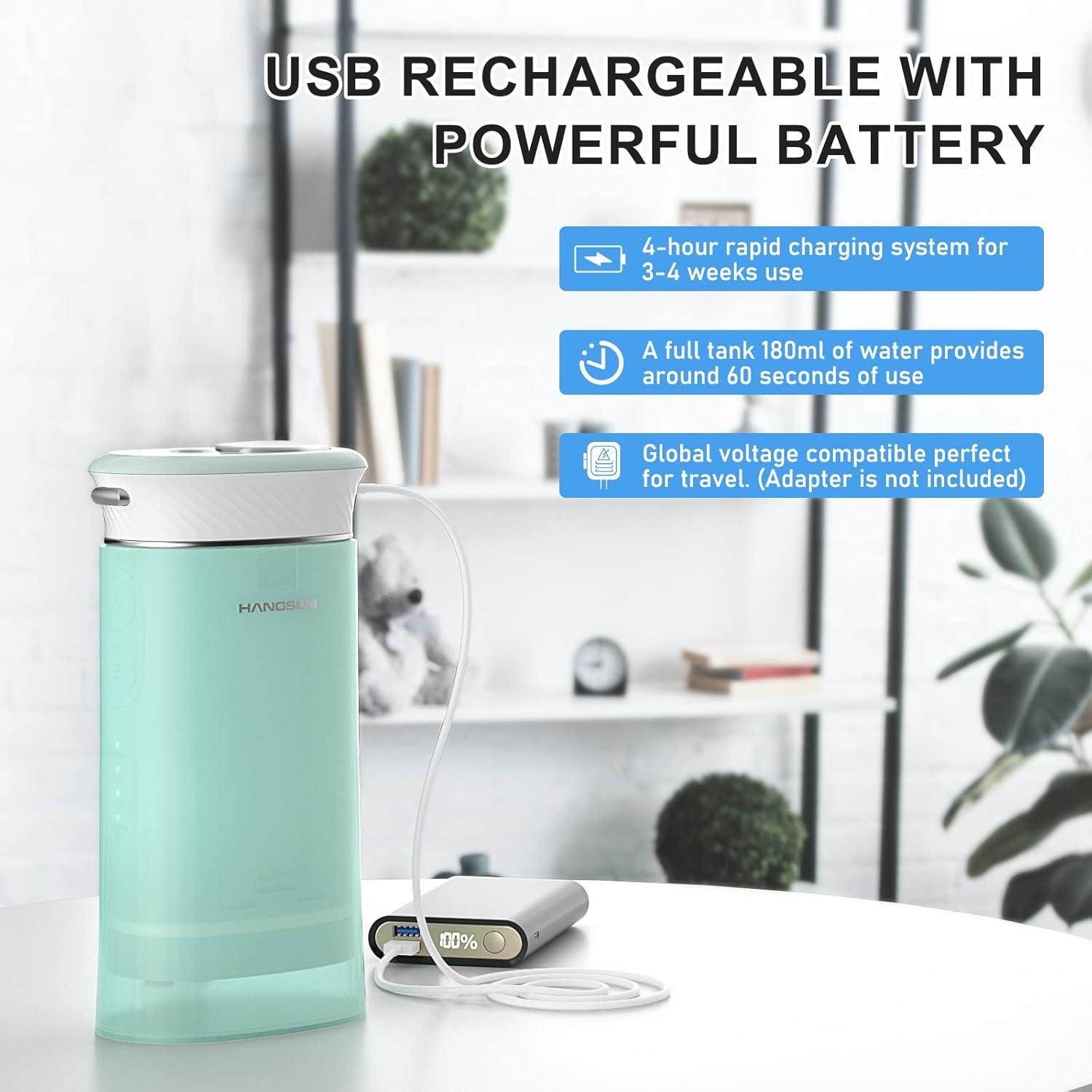 Irrigador Dental Eléctrico HANGSUN HOC600 Portátil IPX7 Verde