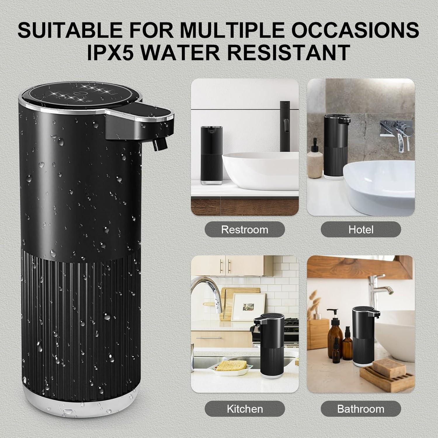 Dispensador Automático de Jabón Foyucool 360ml Recargable Negro