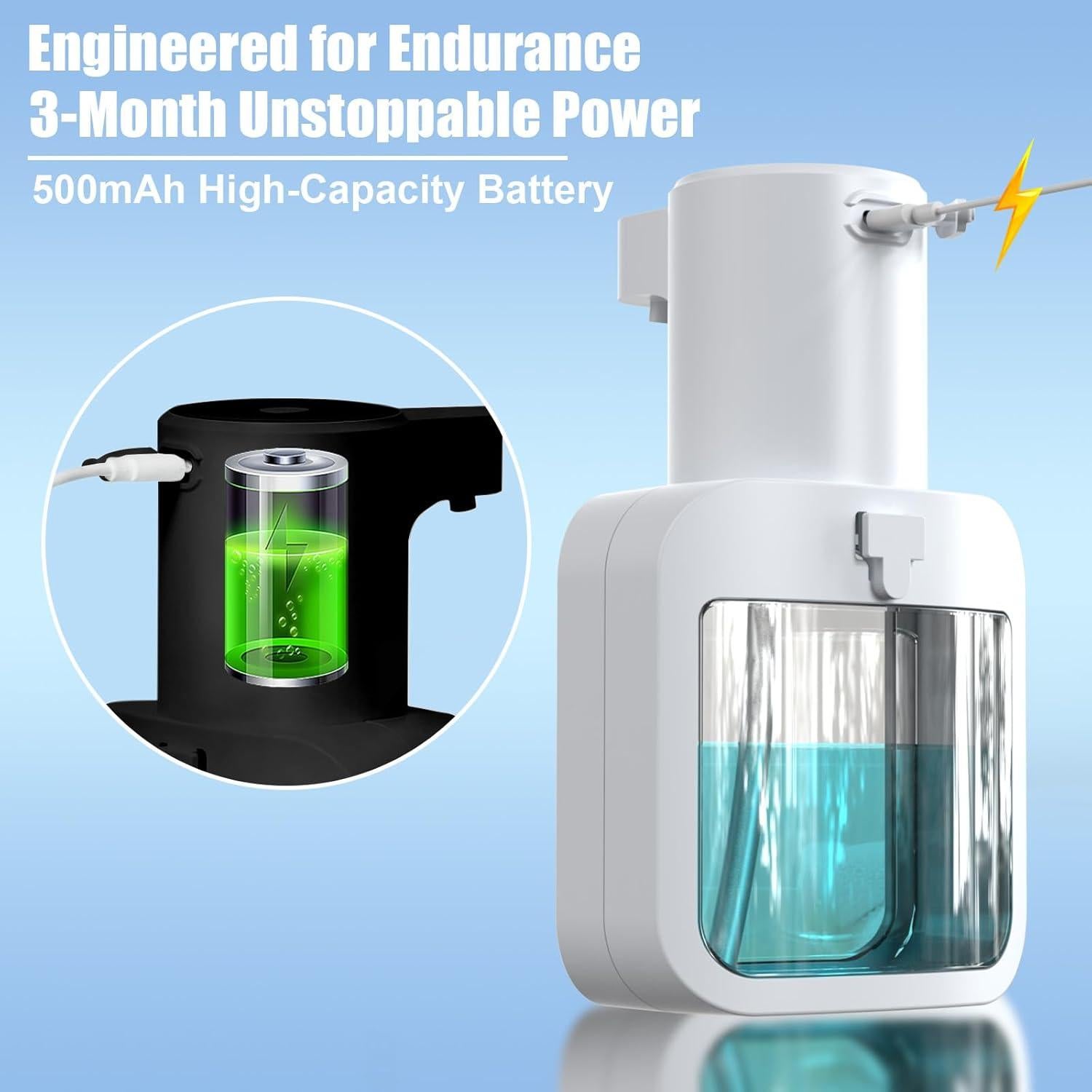 Dispensador Automático de Jabón MineWon Negro 500ml Sin Contacto