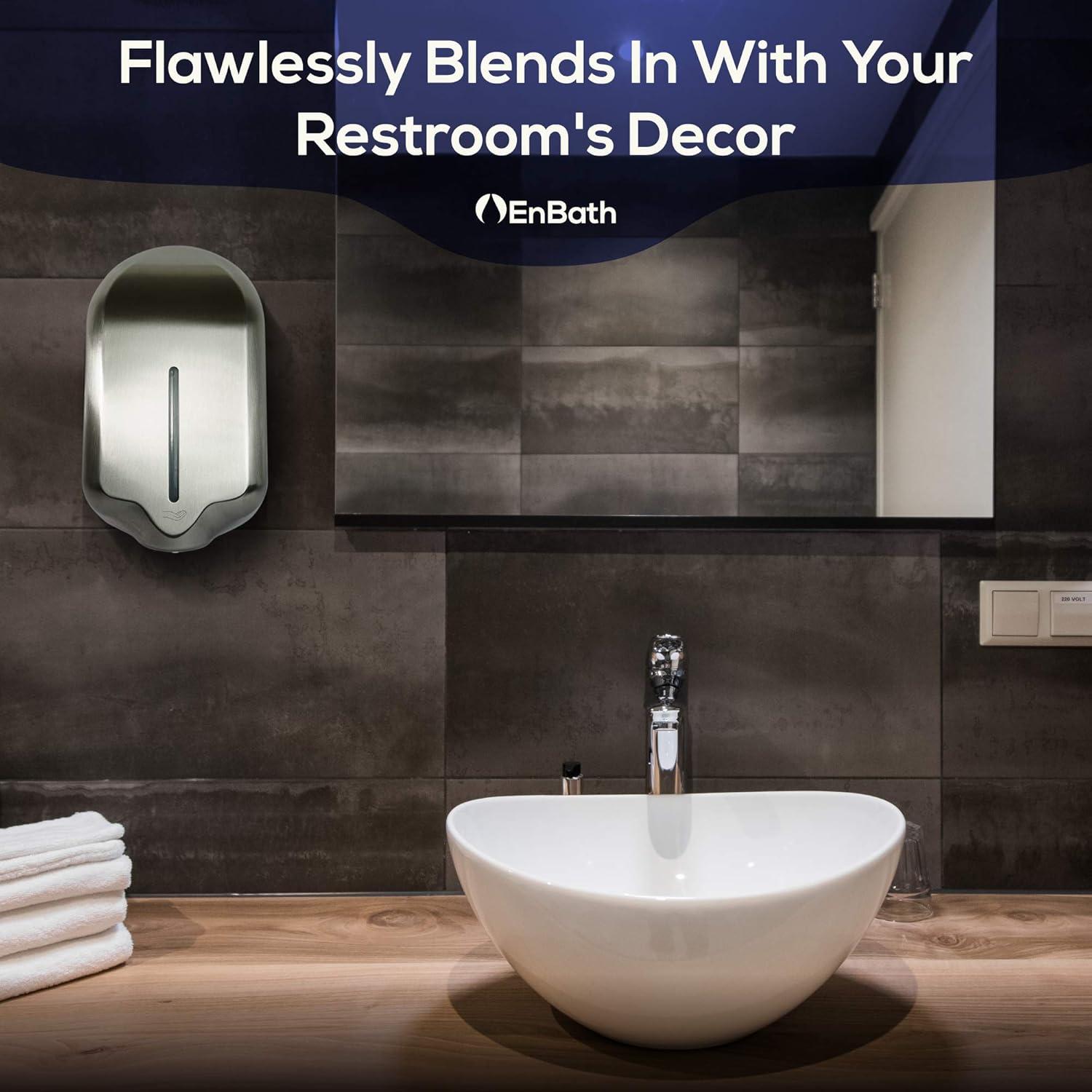 Dispensador Automático de Jabón EnBath 1200ml Acero Inoxidable