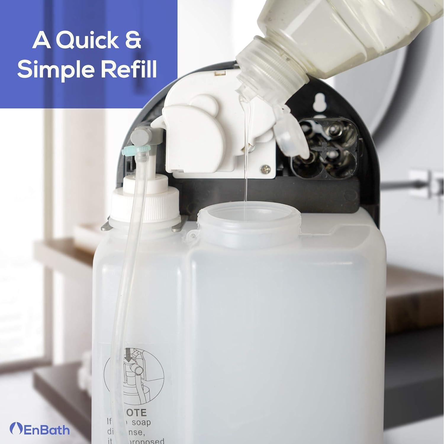 Dispensador Automático de Jabón EnBath 1200ml Acero Inoxidable