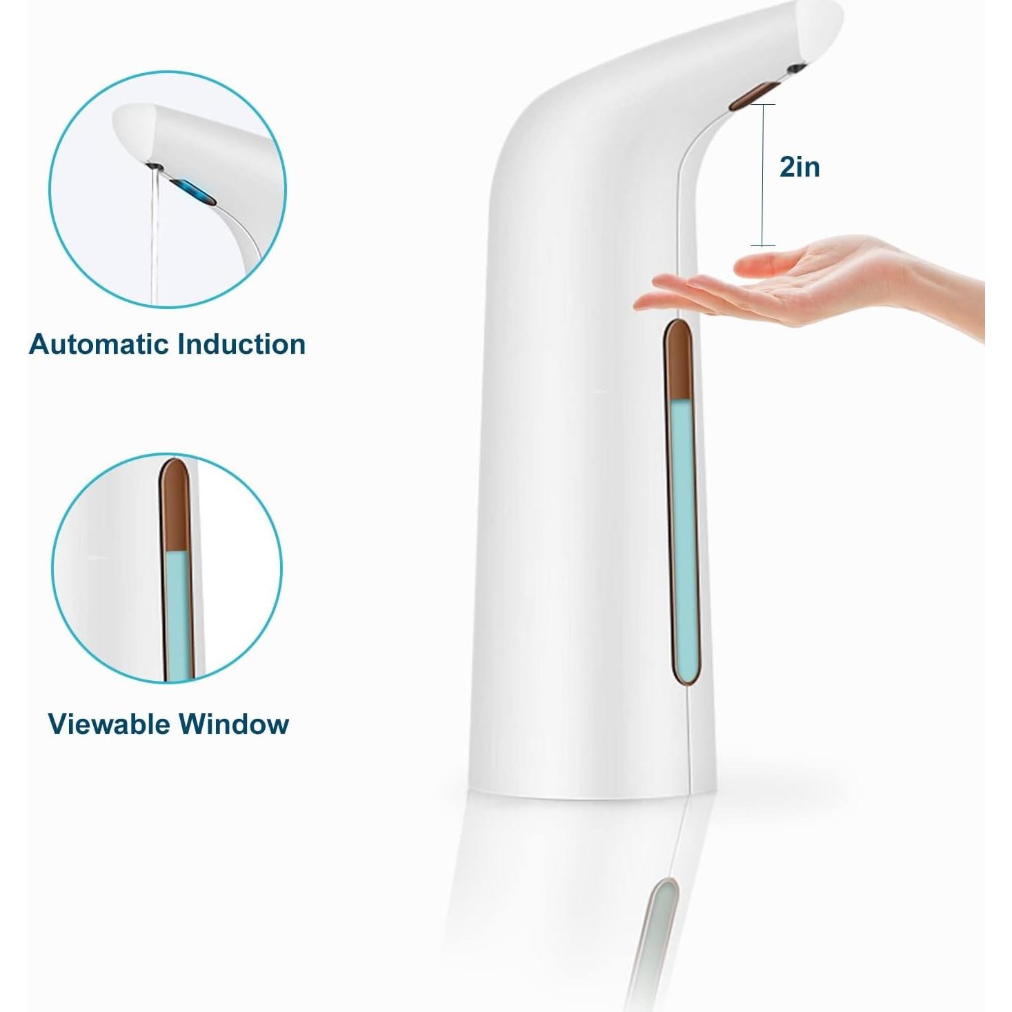 Dispensador de Jabón Automático TUMAN Pro 400ml Blanco IPX6