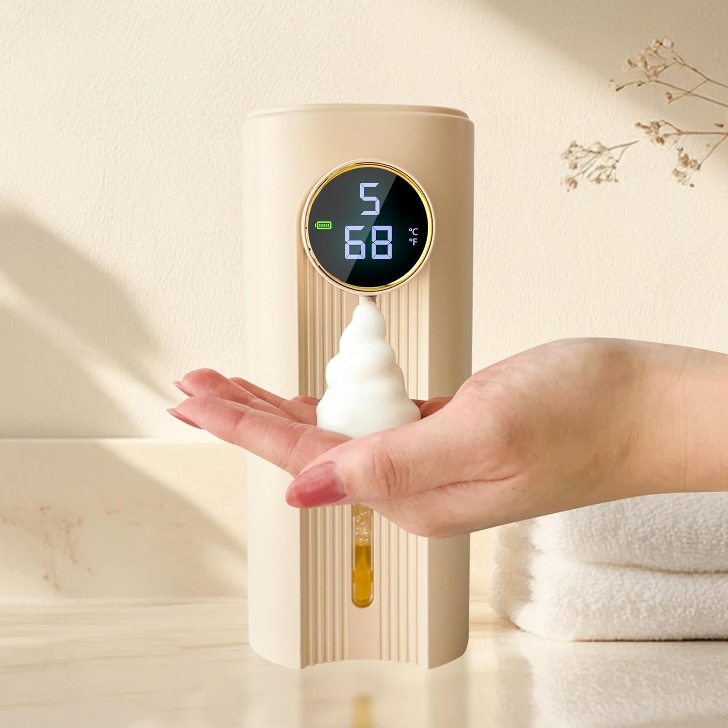 Dispensador Automático de Jabón Espumoso S&S Beige USB-C