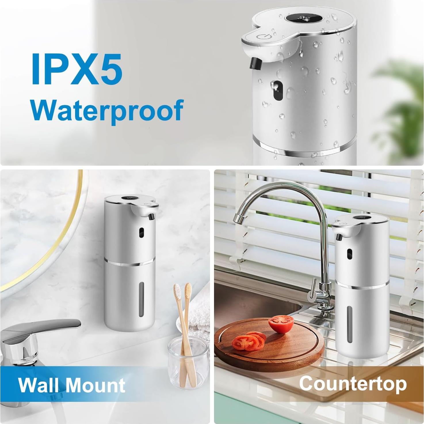 Dispensador Automático de Jabón Espumoso Uarnicey 362ml Recargable