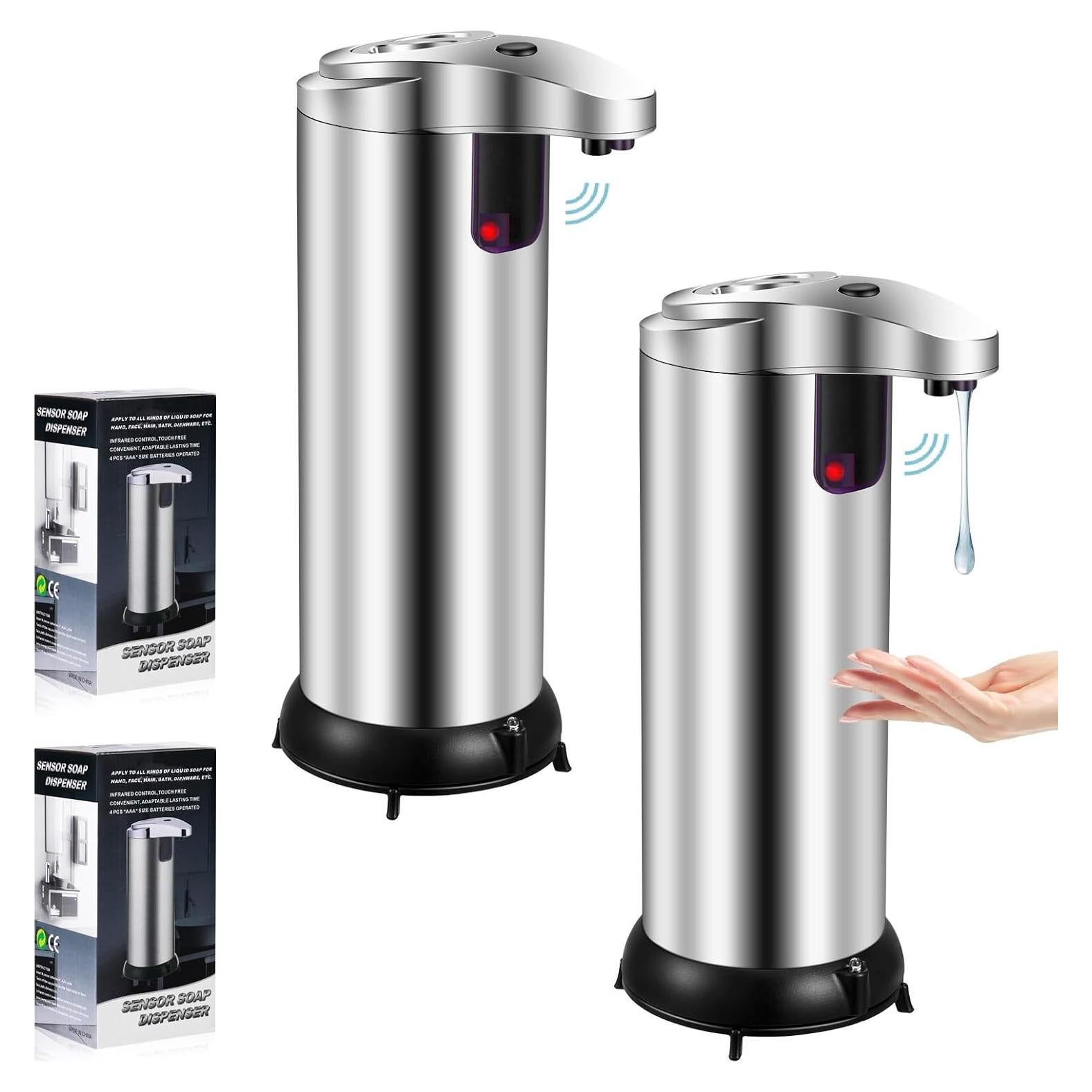Dispensador de Jabón Automático Bensbl 2 Pcs Acero Inoxidable