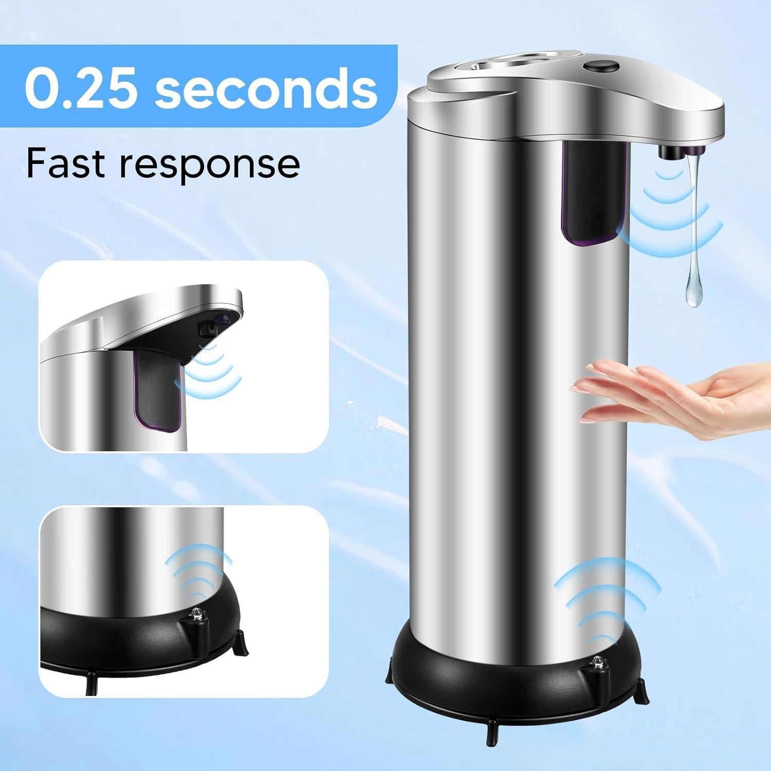 Dispensador de Jabón Automático Bensbl 2 Pcs Acero Inoxidable