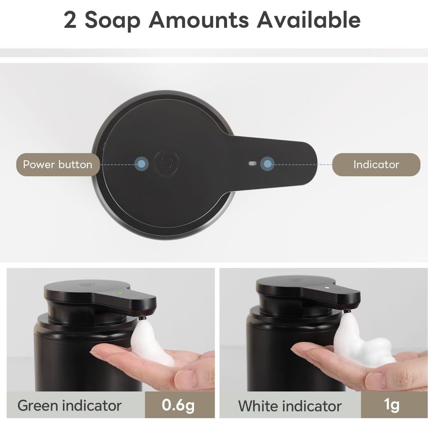 Dispensador de Jabón Espumoso Automático LAOPAO 295ml Negro