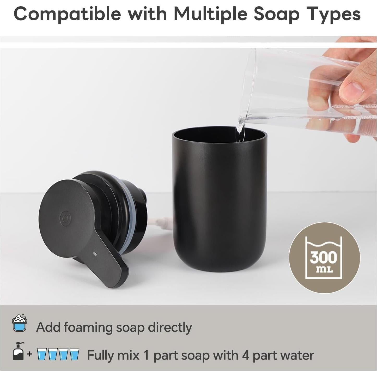 Dispensador de Jabón Espumoso Automático LAOPAO 295ml Negro