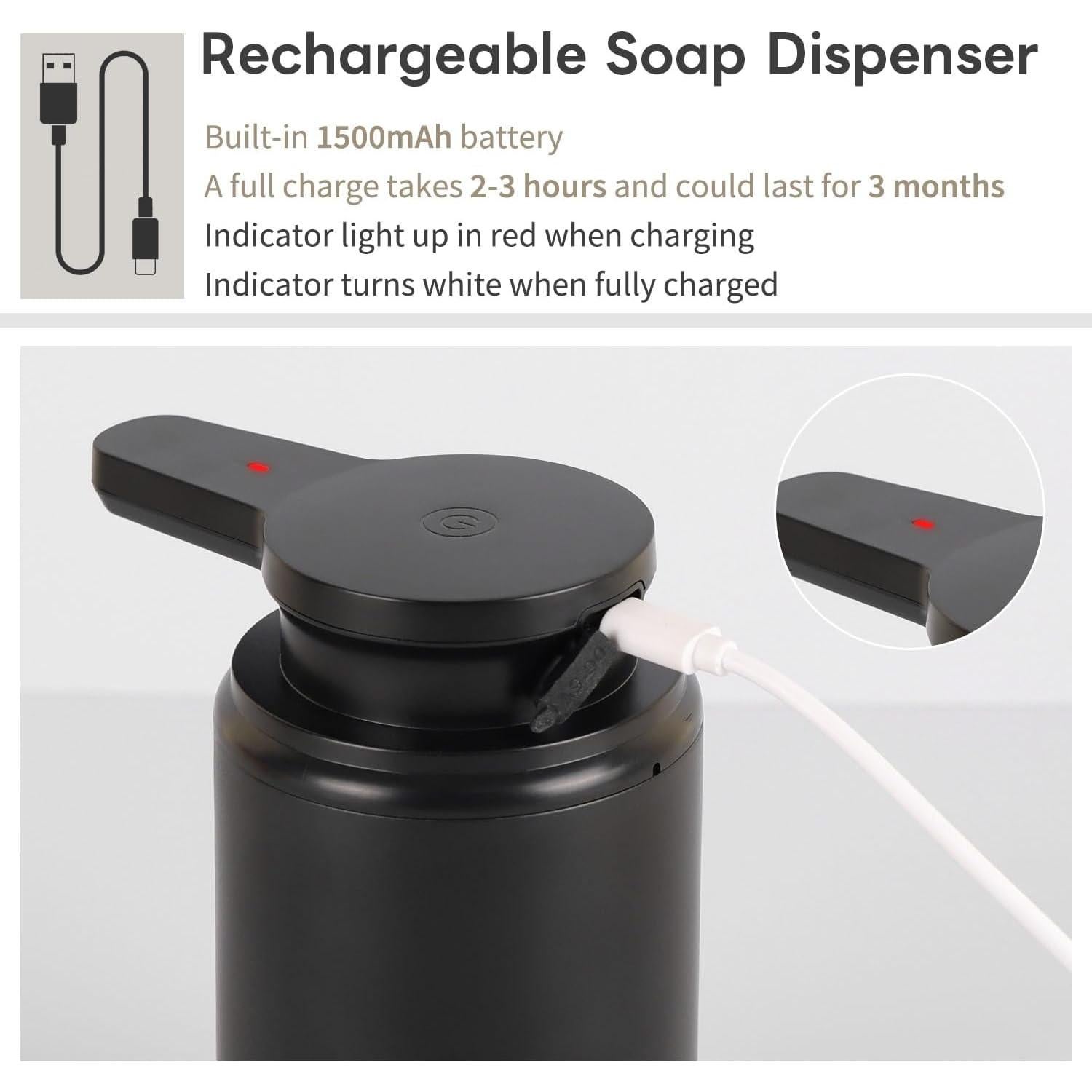 Dispensador de Jabón Espumoso Automático LAOPAO 295ml Negro