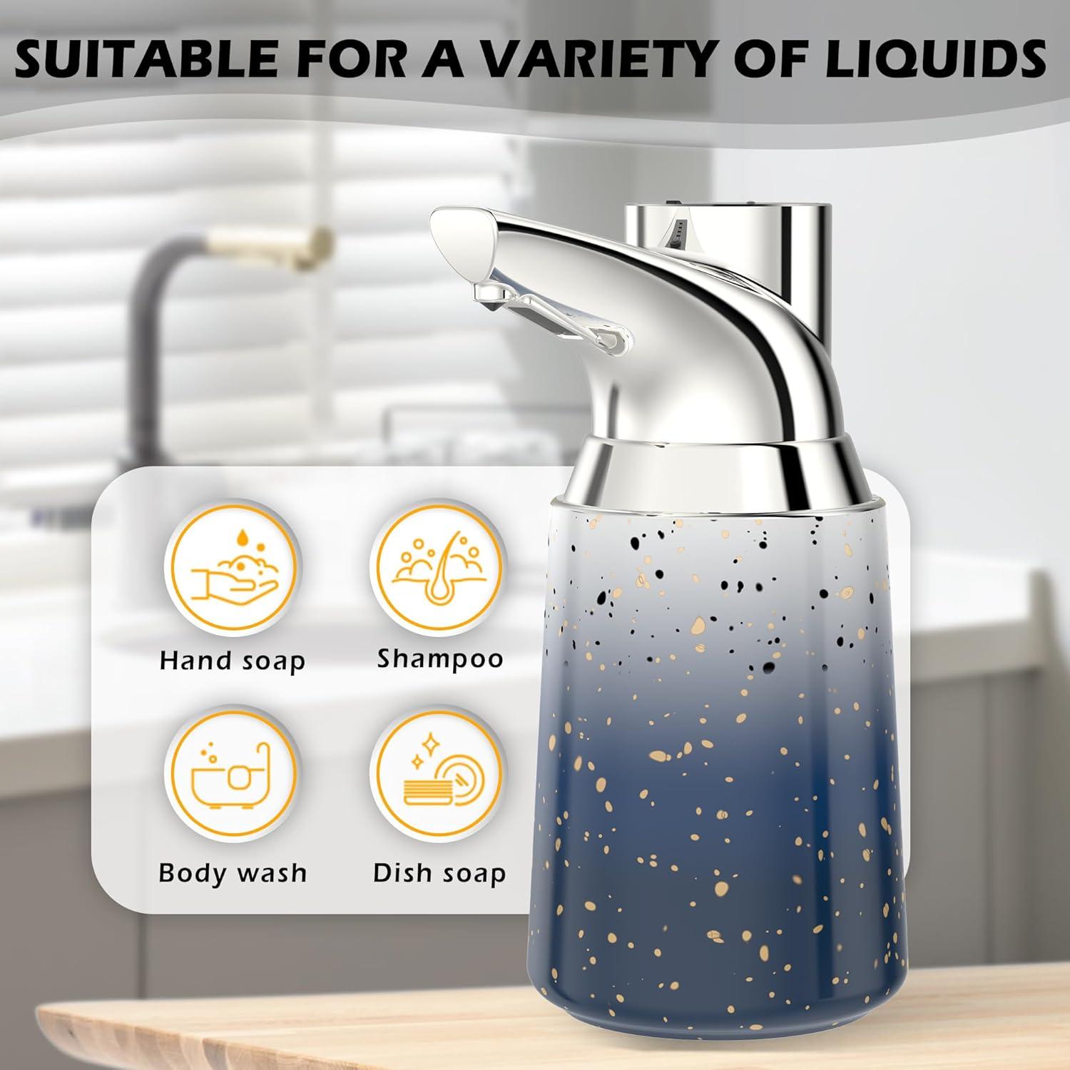 Dispensador de Jabón Automático Greatmay 750ml Cerámico Plata