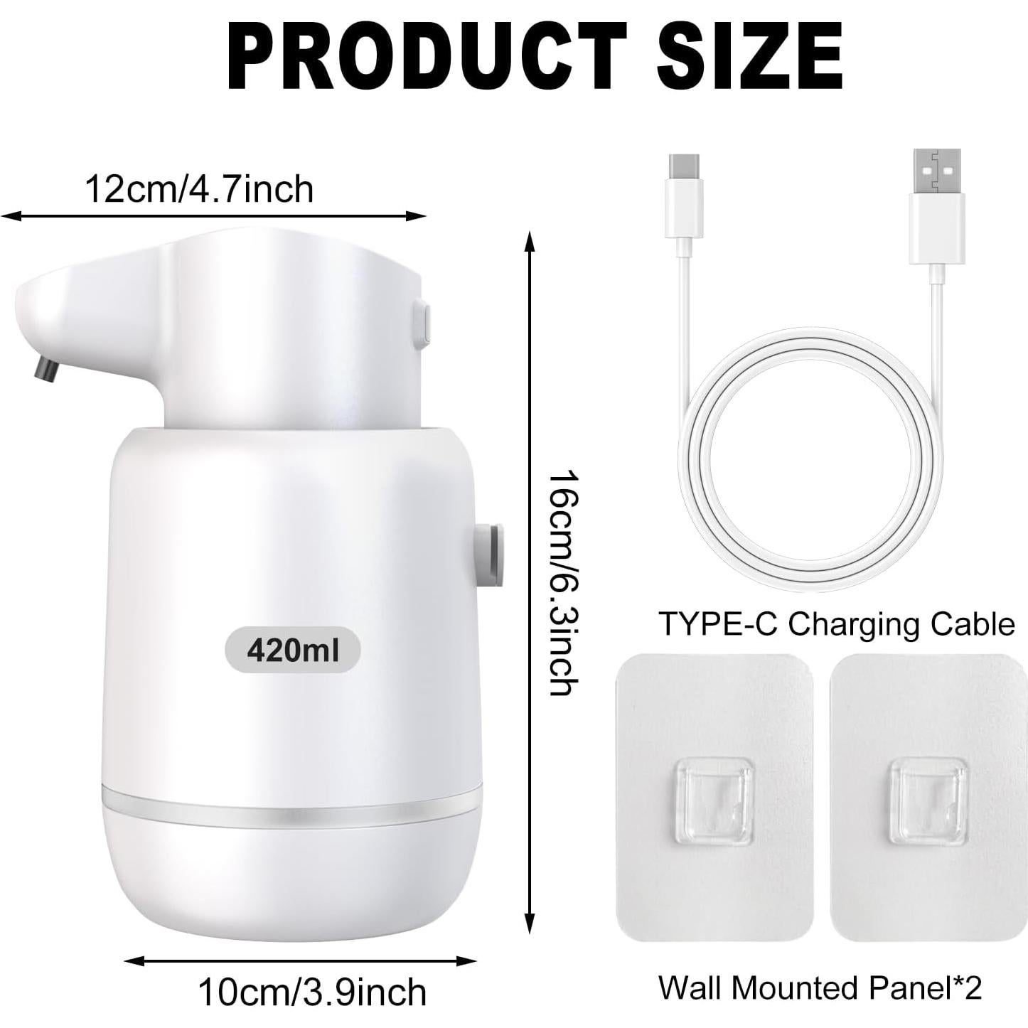 Dispensador Automático de Jabón Espumoso Tepsammion 420ml