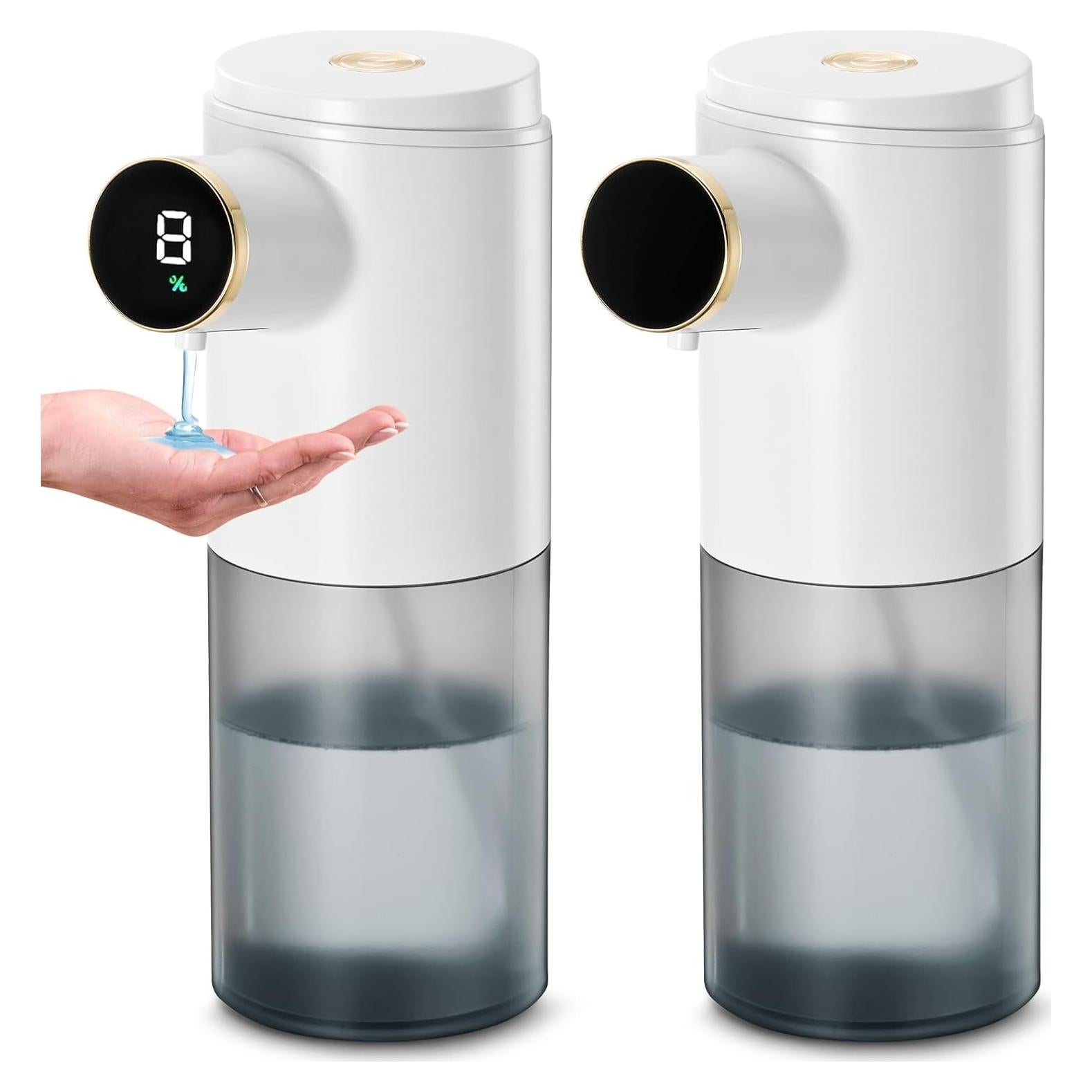 Paquete de 2 Dispensadores Automáticos de Jabón VZZNN Blanco