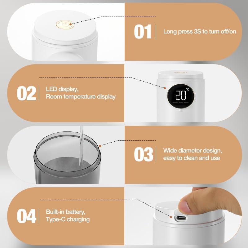 Paquete de 2 Dispensadores Automáticos de Jabón VZZNN Blanco