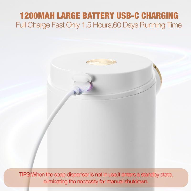 Paquete de 2 Dispensadores Automáticos de Jabón VZZNN Blanco