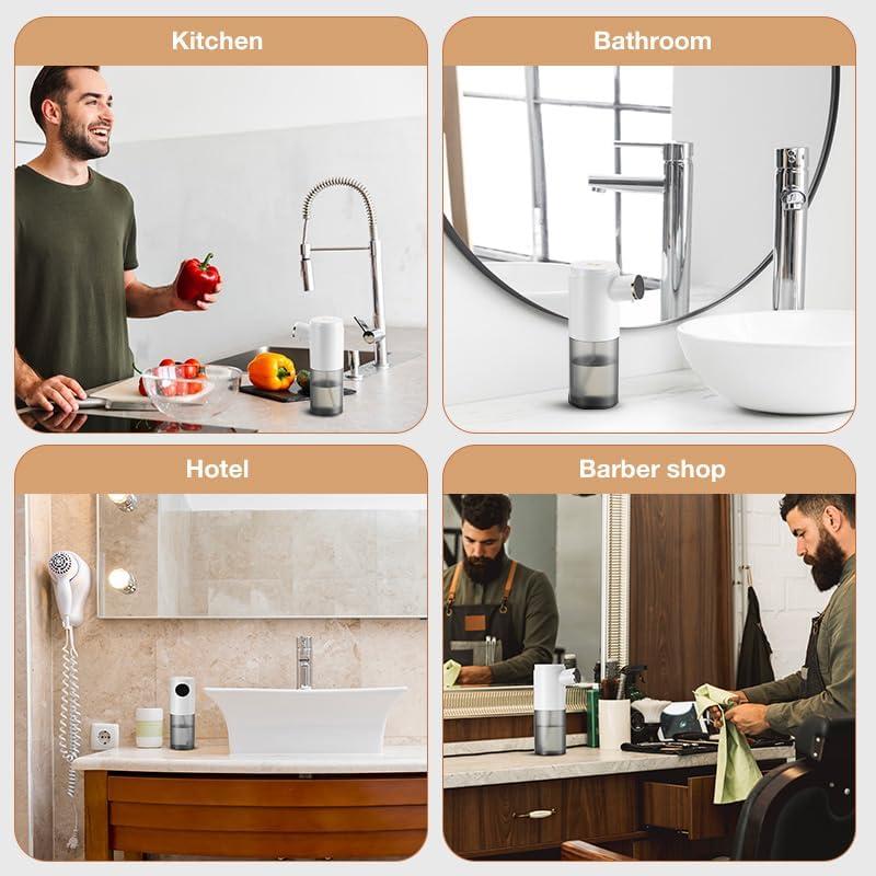 Paquete de 2 Dispensadores Automáticos de Jabón VZZNN Blanco