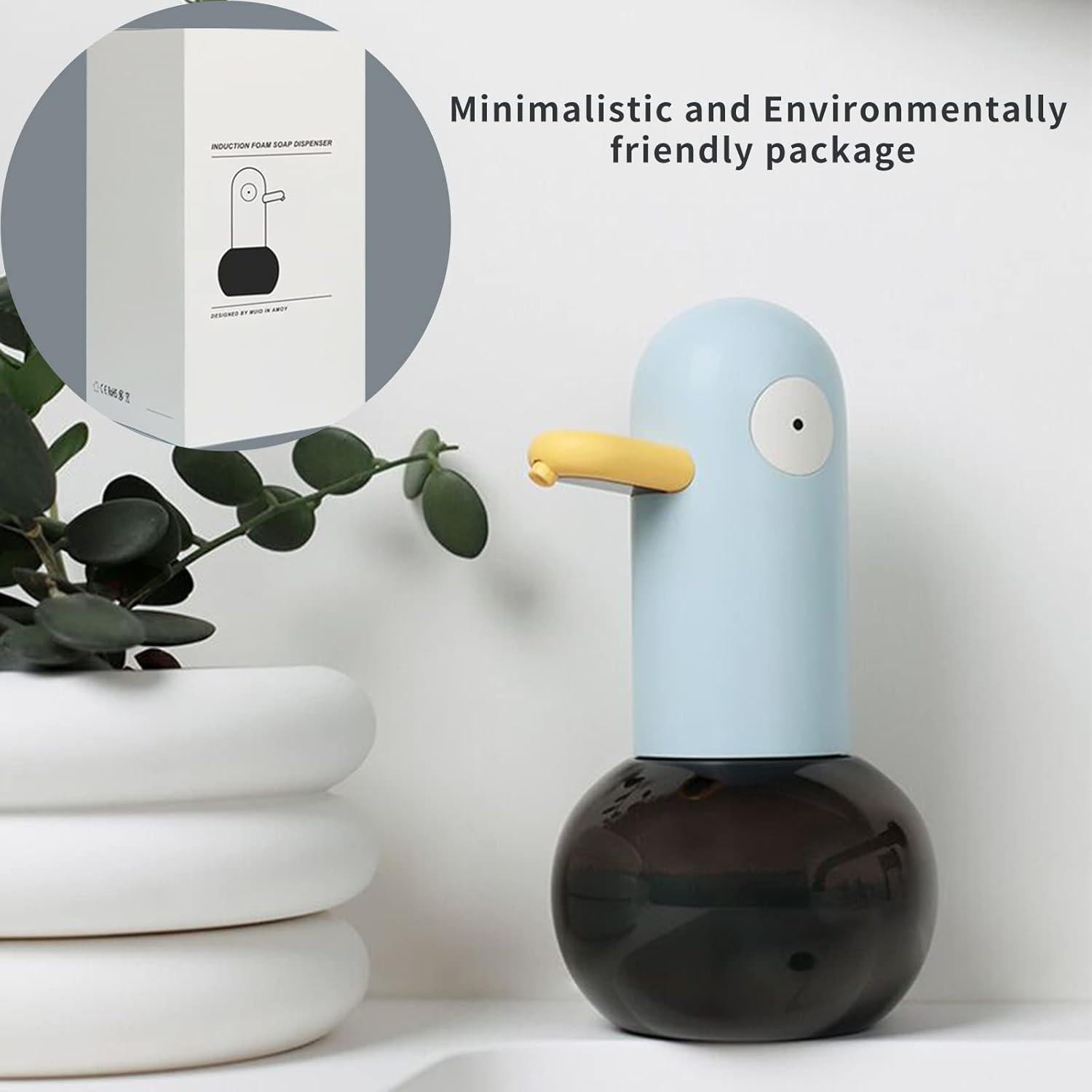 Dispensador de Jabón Espumoso Automático BESLOWLY 400ml Pato Azul