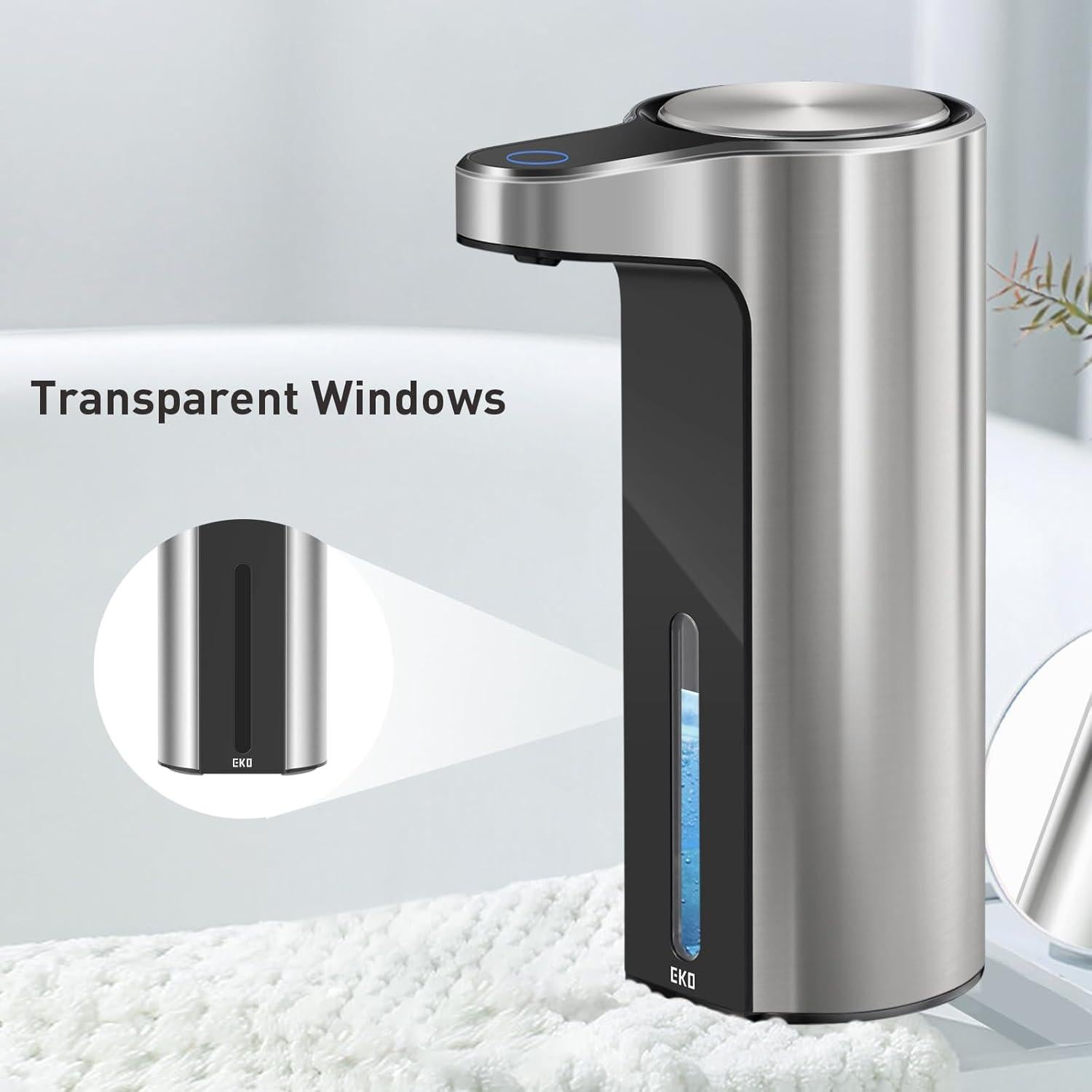 Dispensador Automático de Jabón Espumoso EKO 266 ml Acero Inoxidable