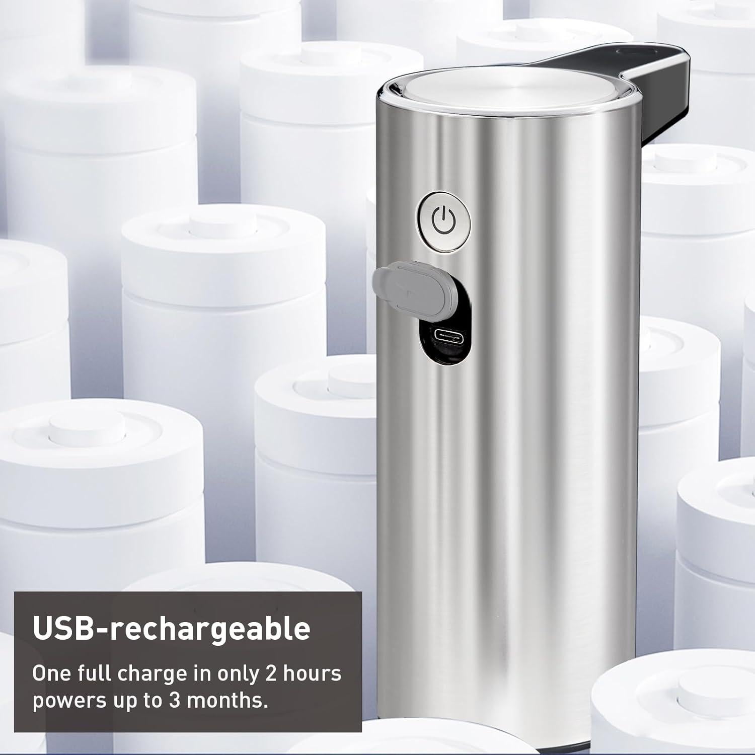 Dispensador Automático de Jabón Espumoso EKO 266 ml Acero Inoxidable