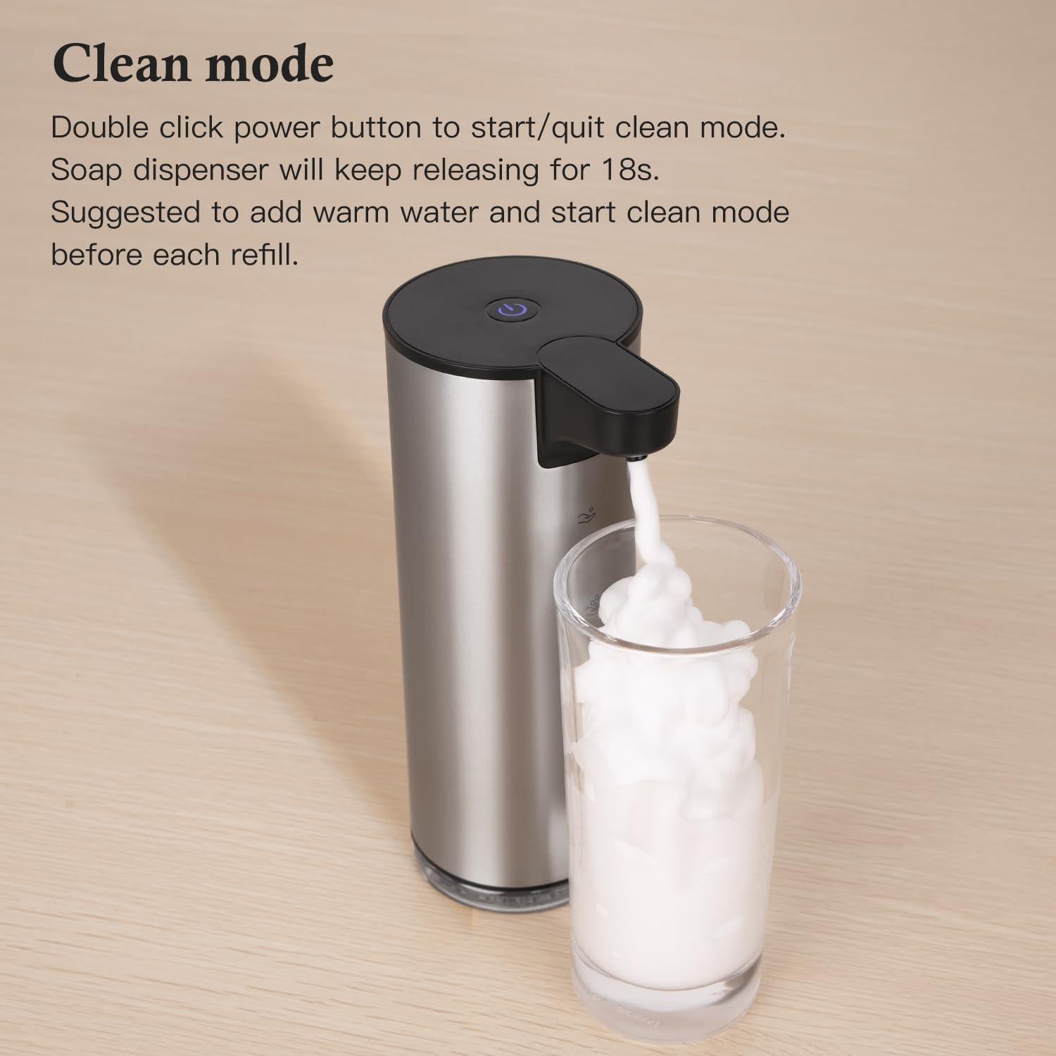 Dispensador de Jabón Automático LAOPAO Acero Inoxidable 0.56kg