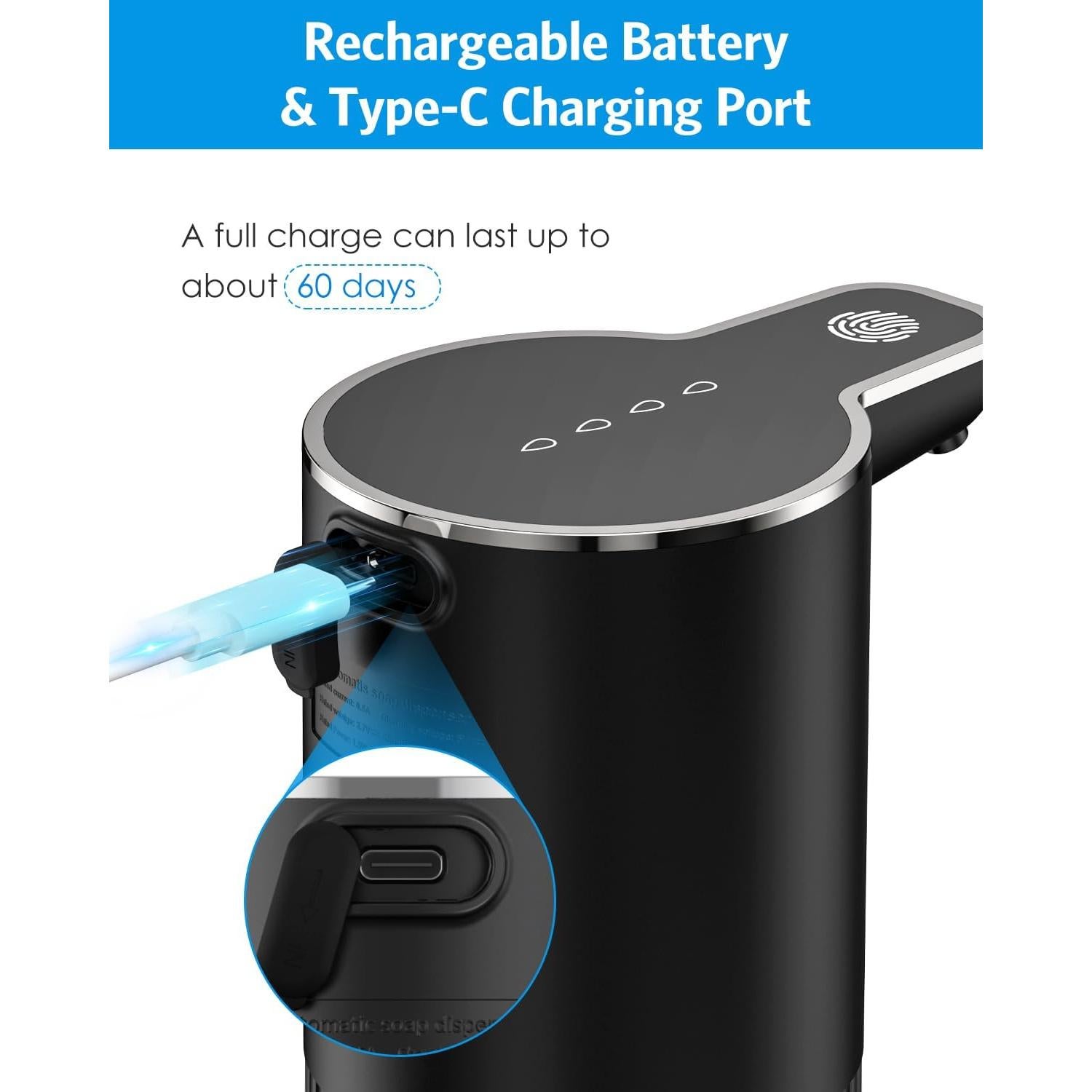 Dispensador Automático de Jabón Espumoso Temracha 350ml