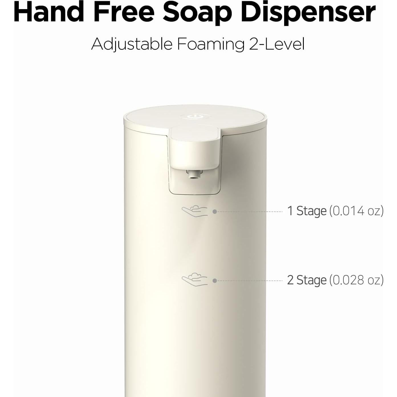 Dispensador Automático de Jabón Espumoso Mooas Marfil 277ml