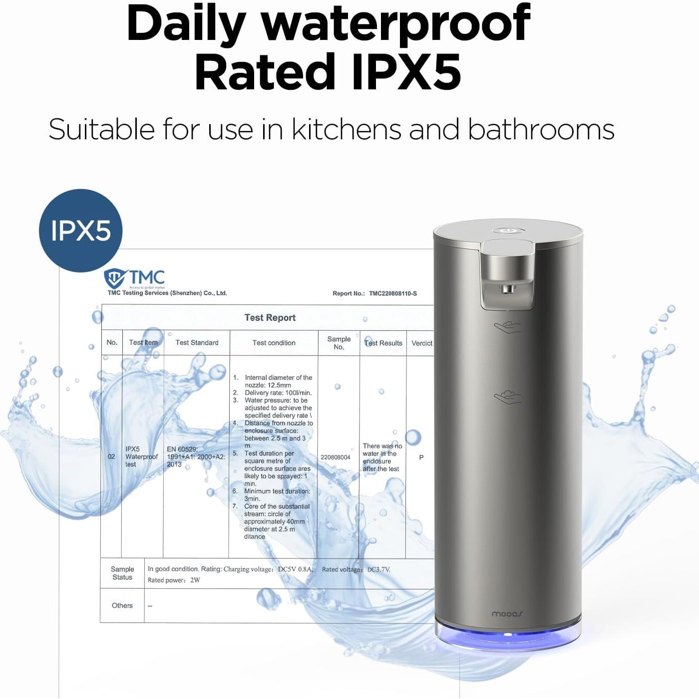 Dispensador Automático de Jabón Espumoso Mooas Marfil 277ml