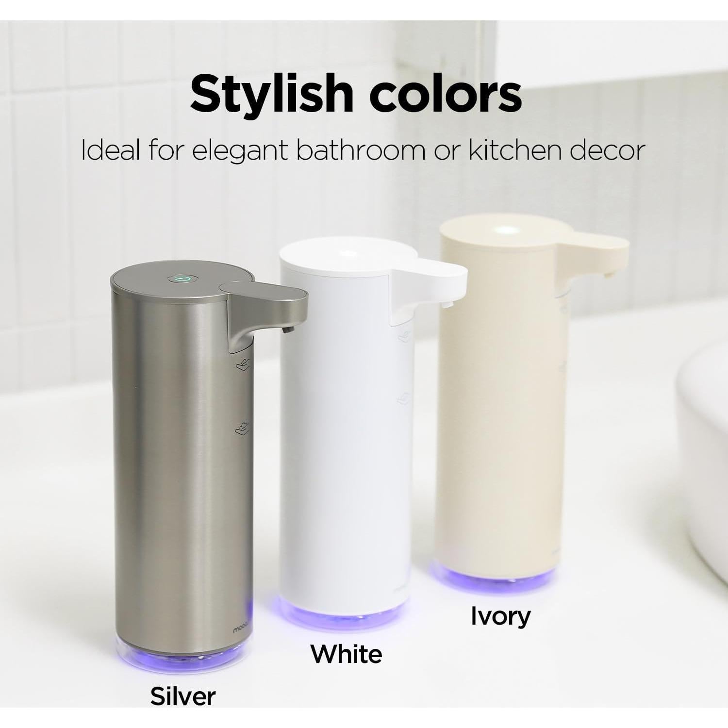 Dispensador Automático de Jabón Espumoso Mooas Marfil 277ml