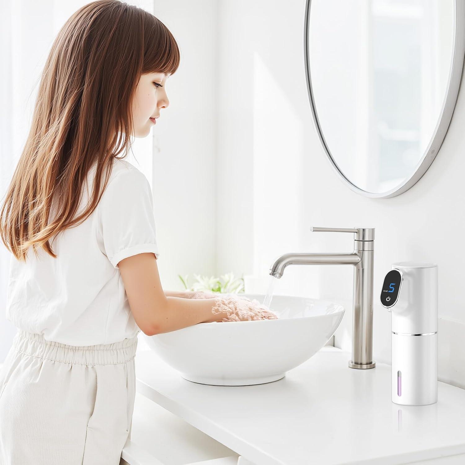 Dispensador de Jabón Automático Wladipw 320ml Blanco Recargable