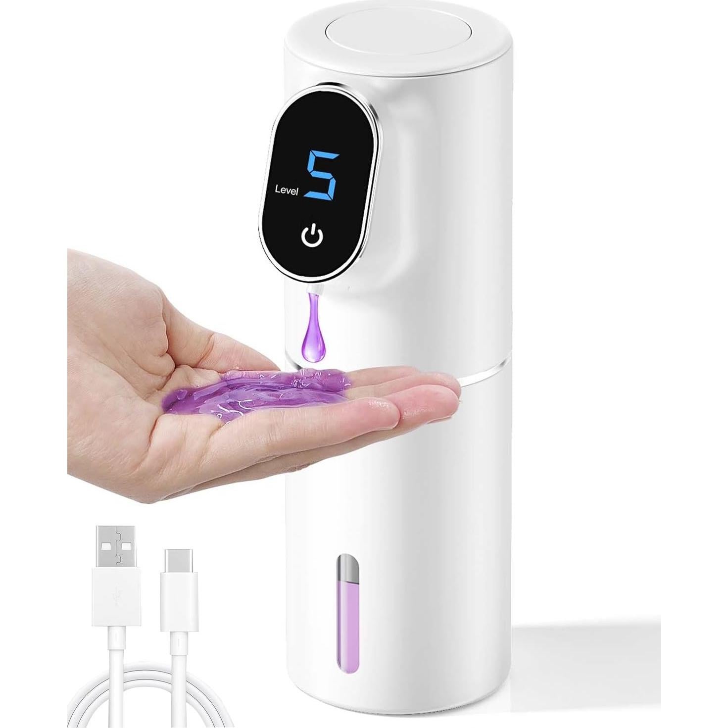 Dispensador de Jabón Automático Wladipw 320ml Blanco Recargable