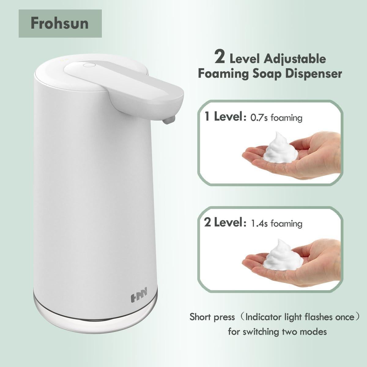 Dispensador Automático de Jabón Espumoso Frohsun 350ml USB Blanco