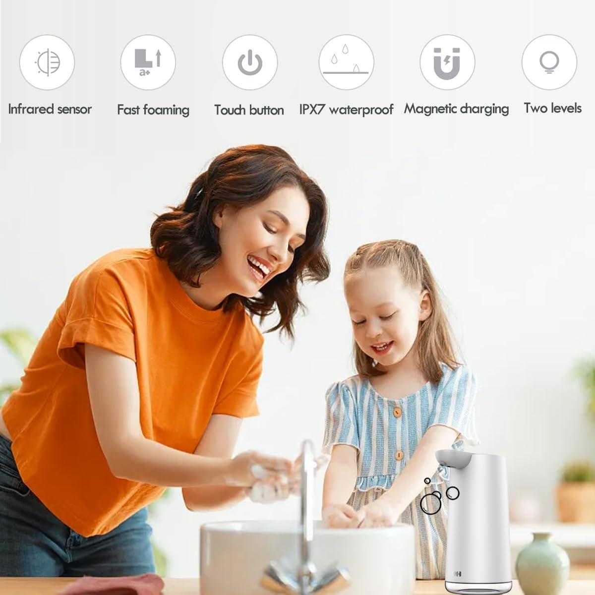 Dispensador Automático de Jabón Espumoso Frohsun 350ml USB Blanco