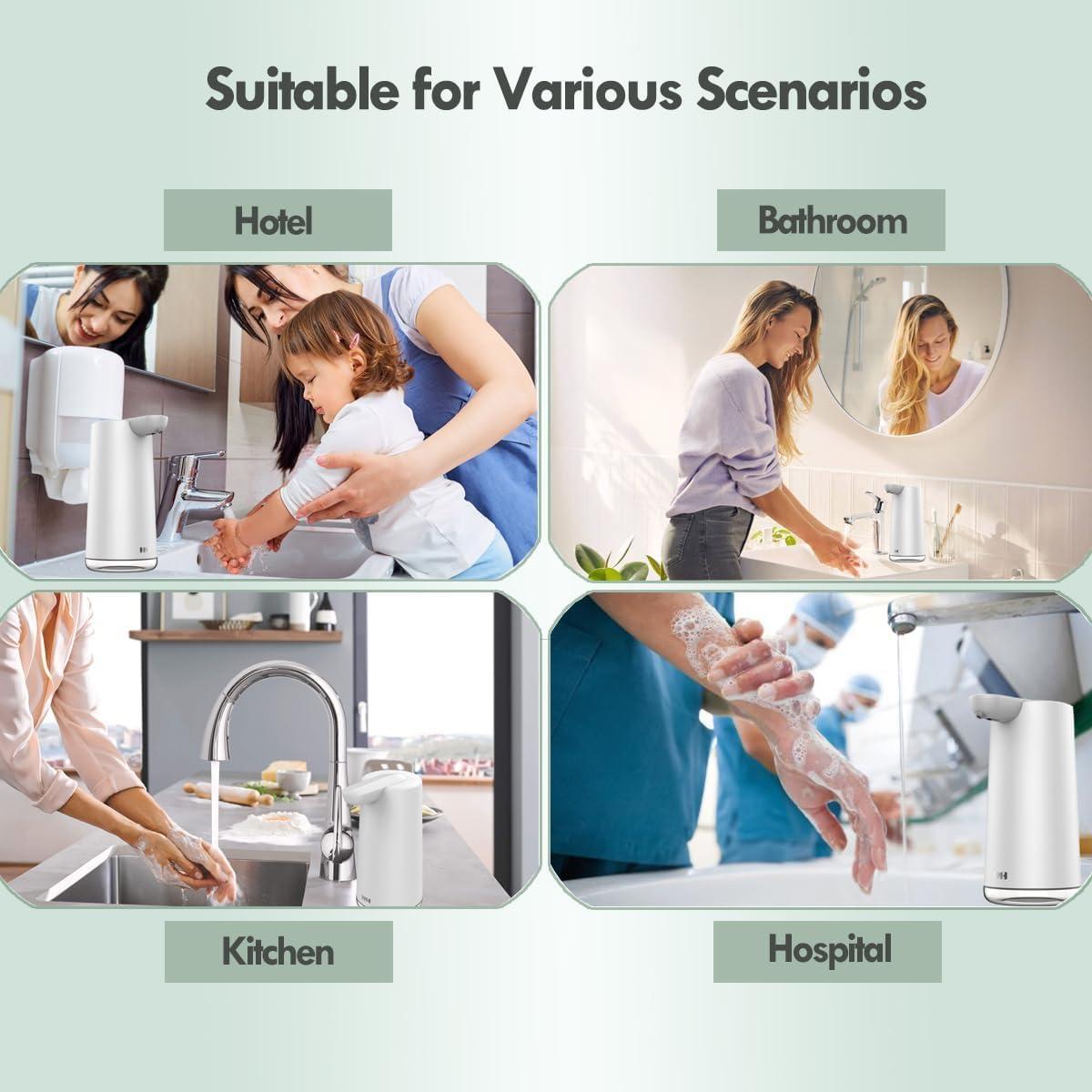 Dispensador Automático de Jabón Espumoso Frohsun 350ml USB Blanco