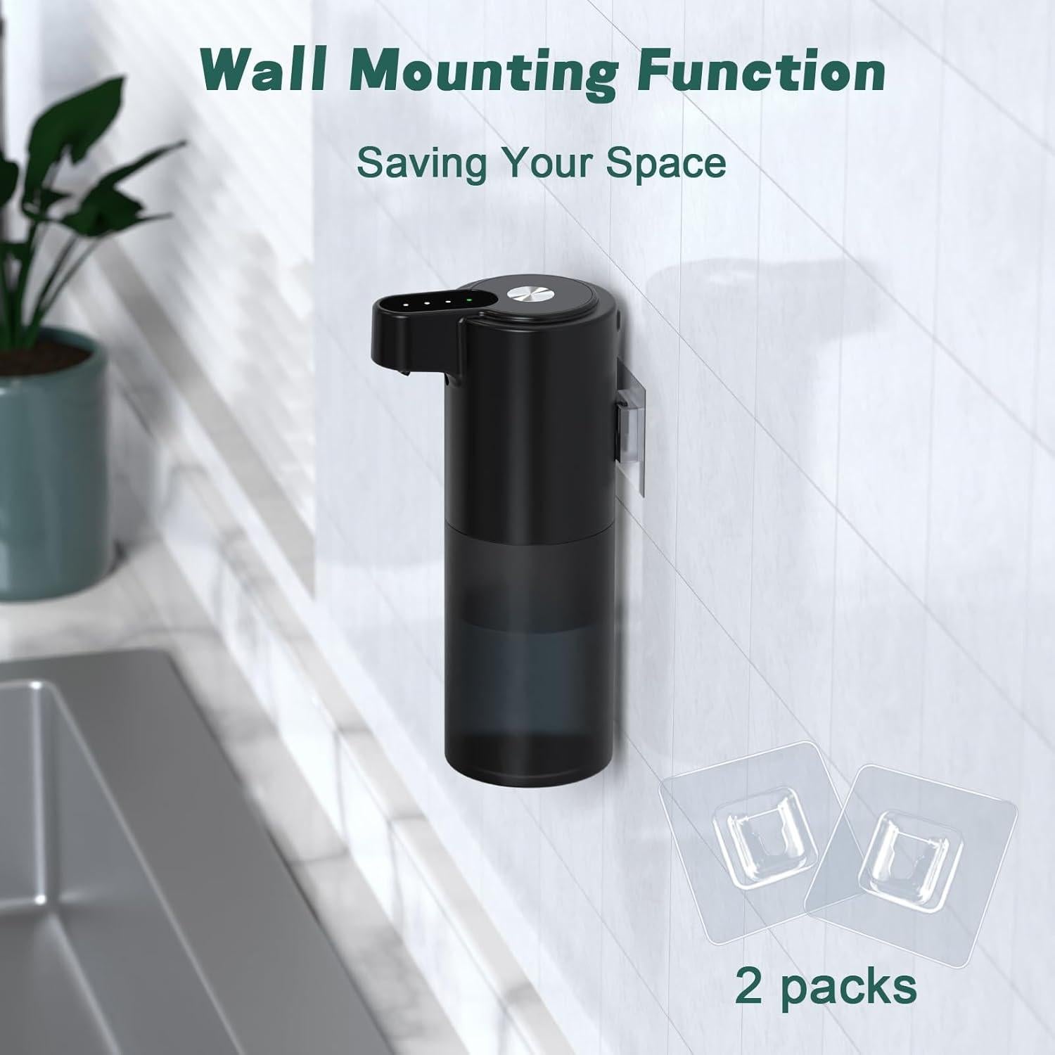 Dispensador Automático de Jabón Líquido FFZZKJ Negro Mate IPX5