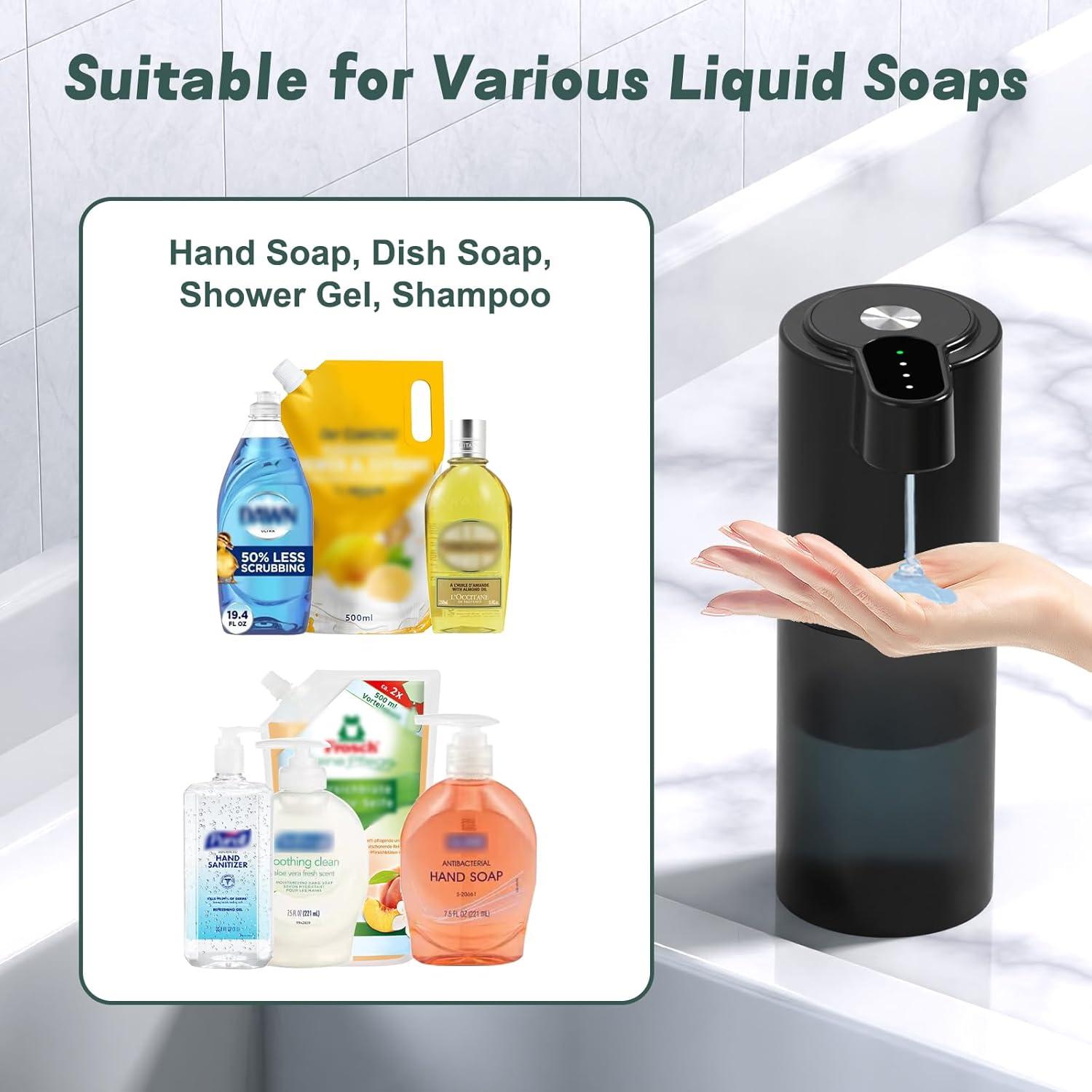 Dispensador Automático de Jabón Líquido FFZZKJ Negro Mate IPX5