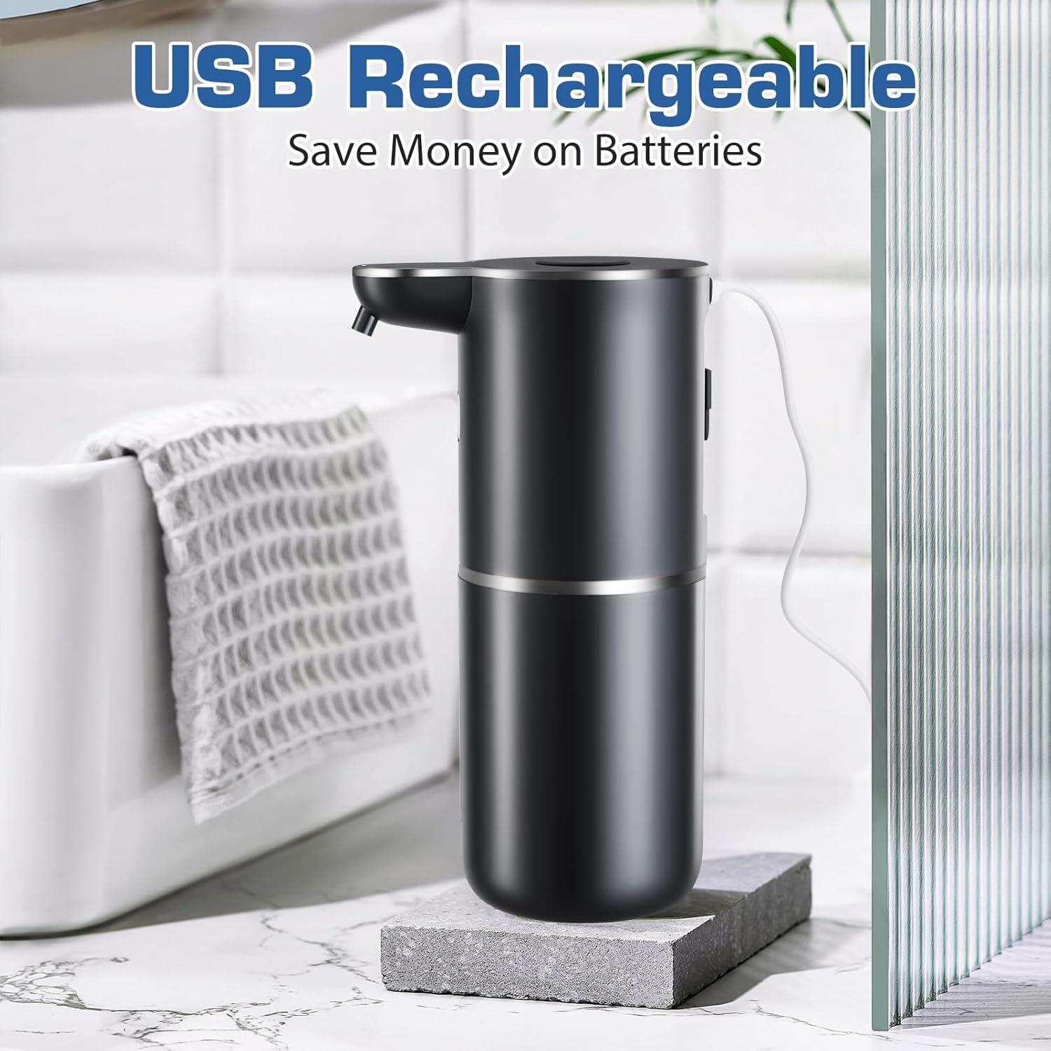 Dispensador Automático de Jabón Espumoso XINKORA 380ml Negro