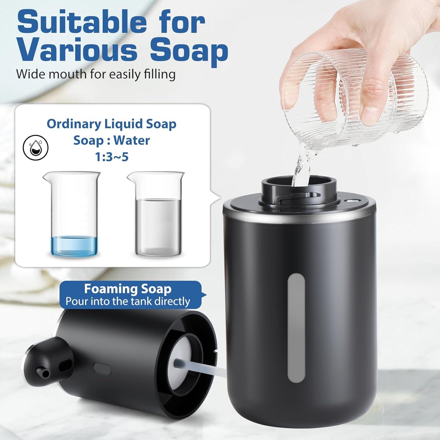 Dispensador Automático de Jabón Espumoso XINKORA 380ml Negro