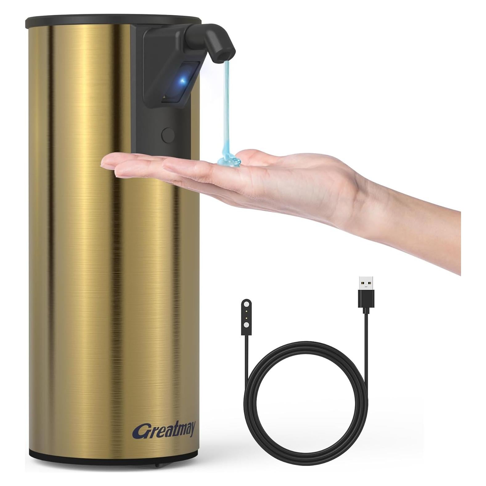 Dispensador Automático de Jabón Greatmay 350ml Acero Inoxidable