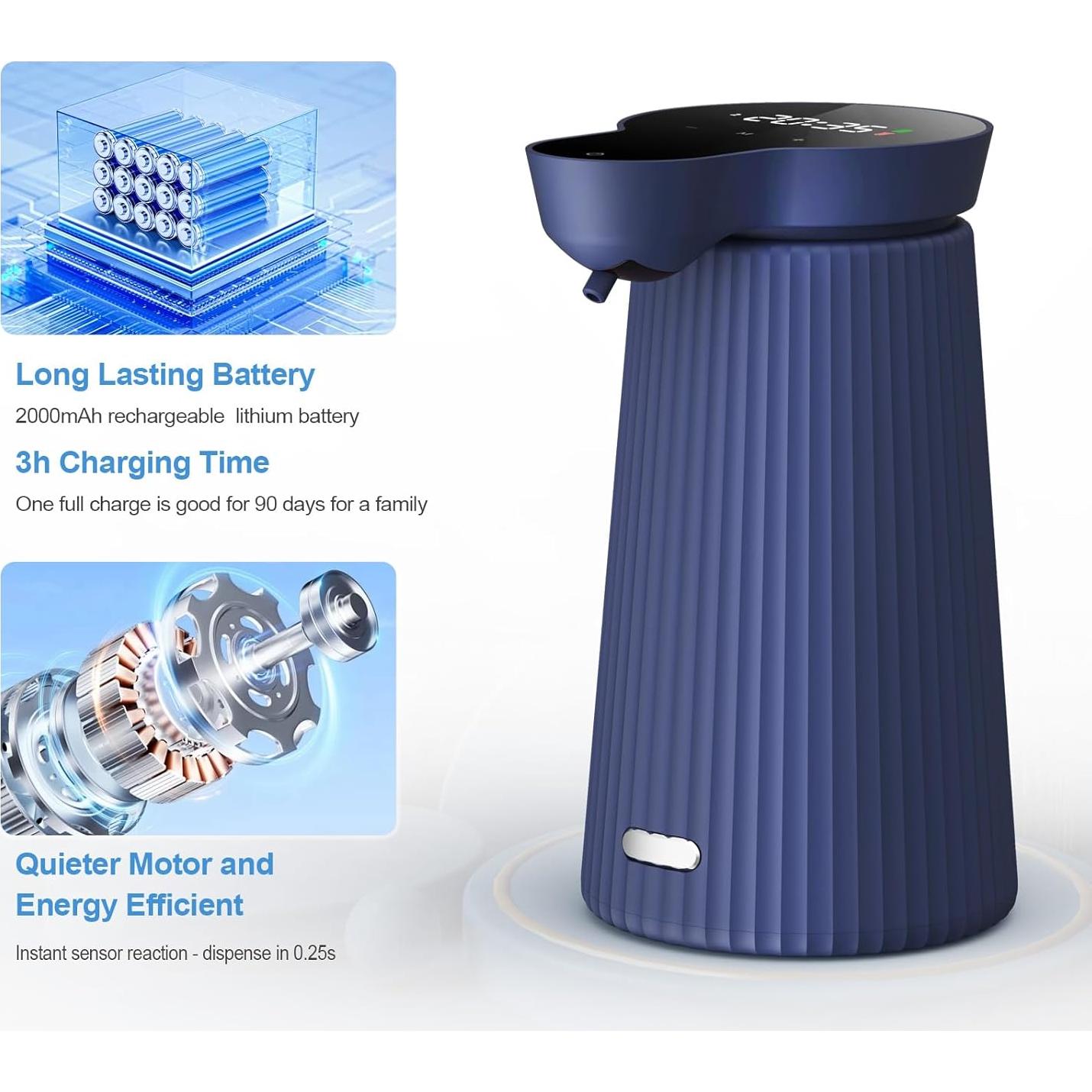 Dispensador Automático de Jabón Espumoso HYHome 500ml Azul